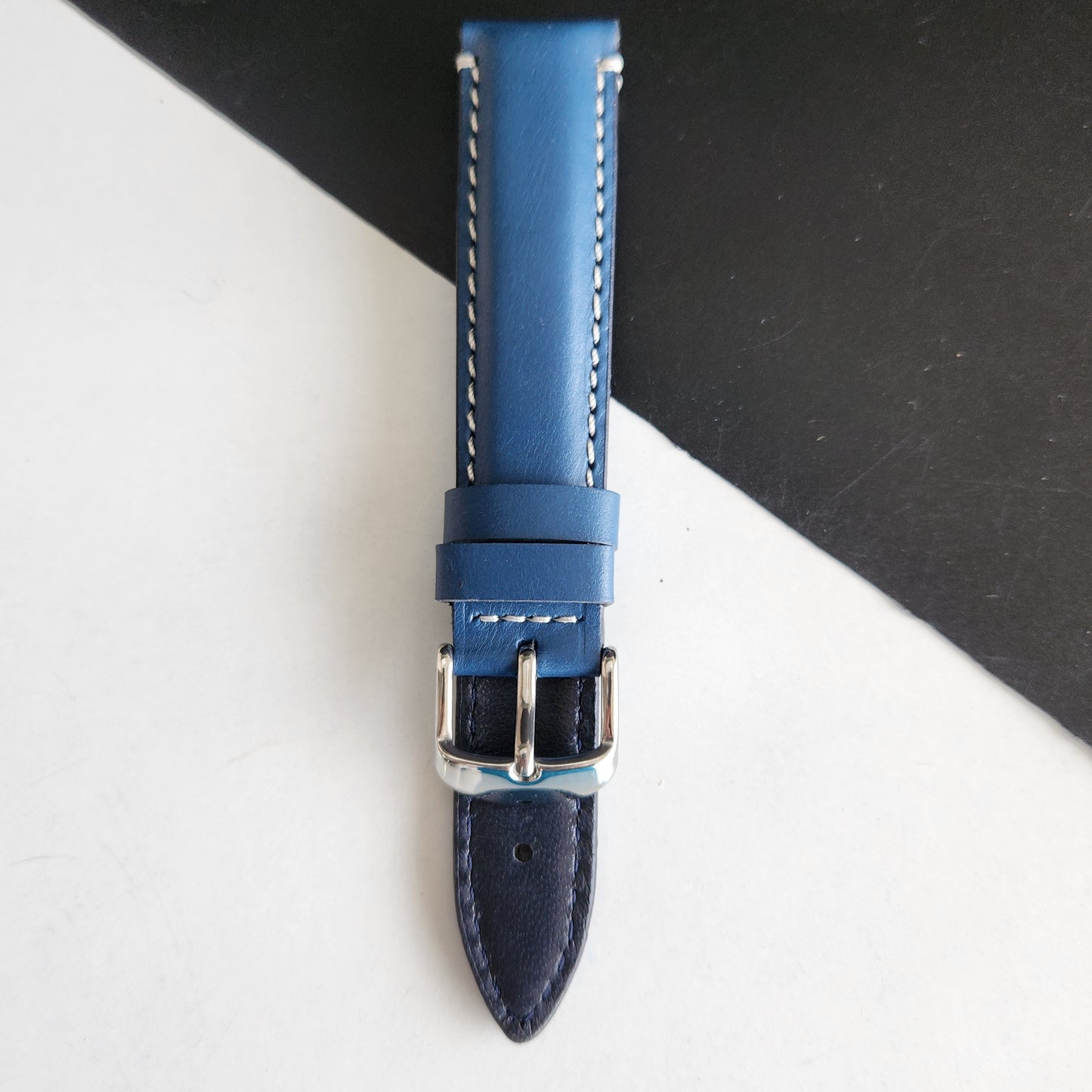 18MM Blue Leather Strap for Automatic Mechanical Watches H21