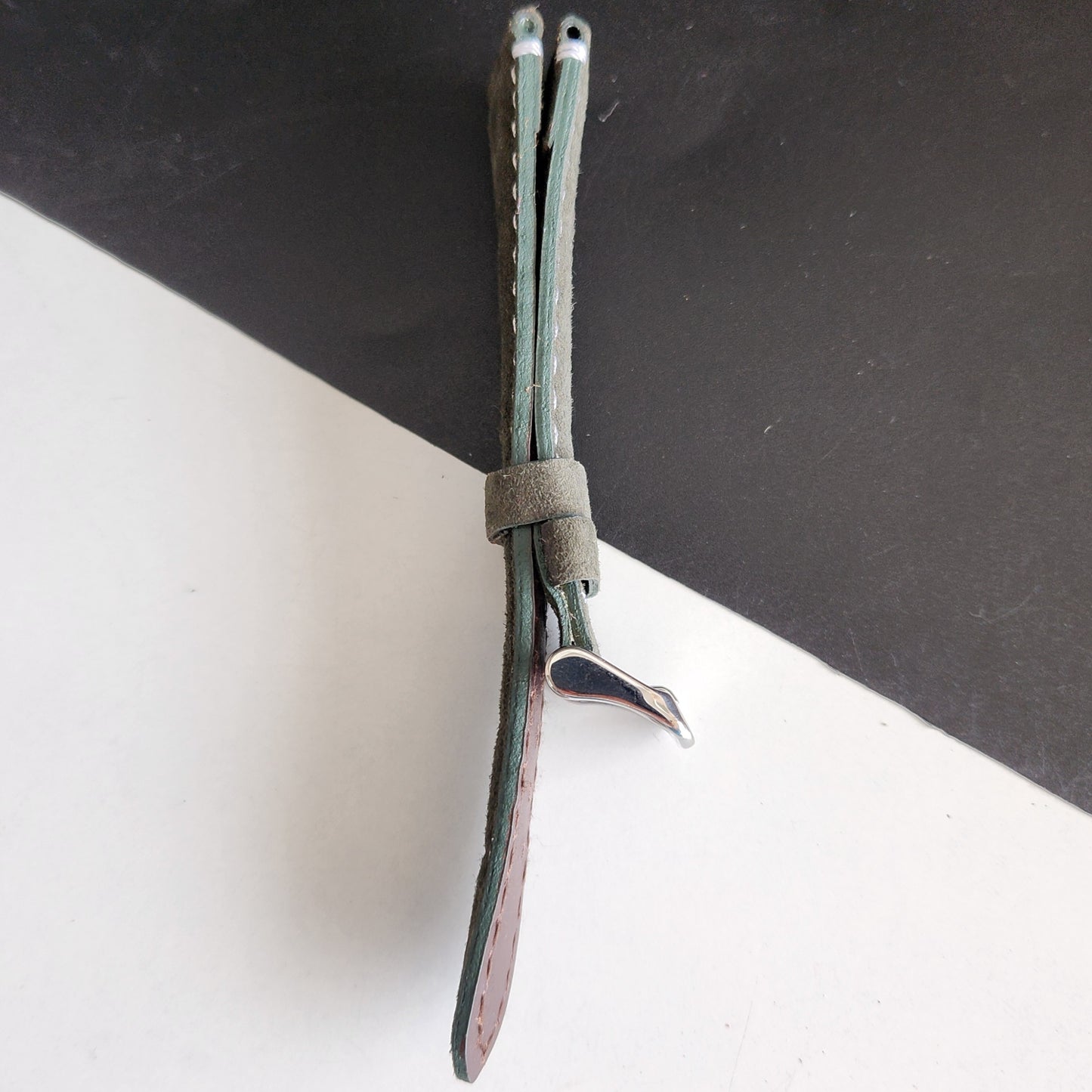 18MM Gray Suede Leather Strap for Automatic Mechanical Watches H32