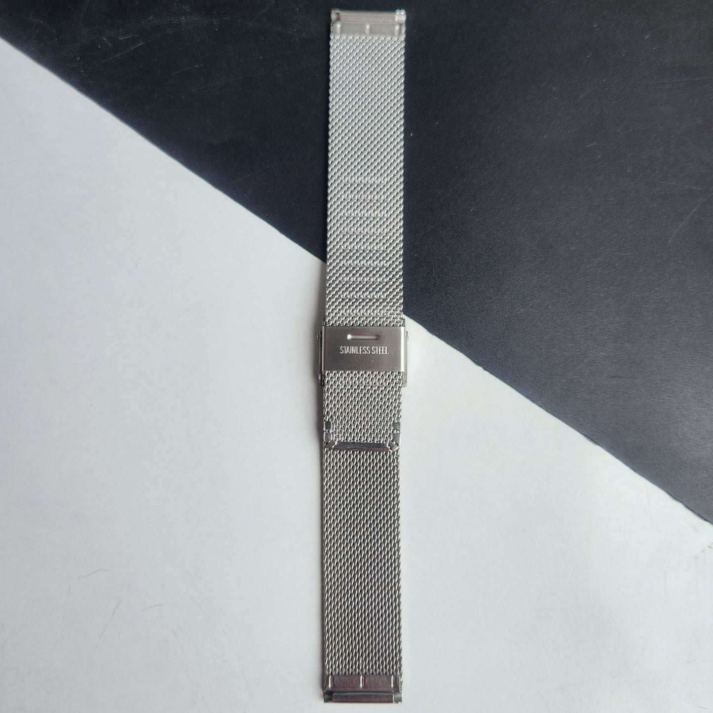 18MM Silver Mesh Band for Automatic Mechanical Watches H38