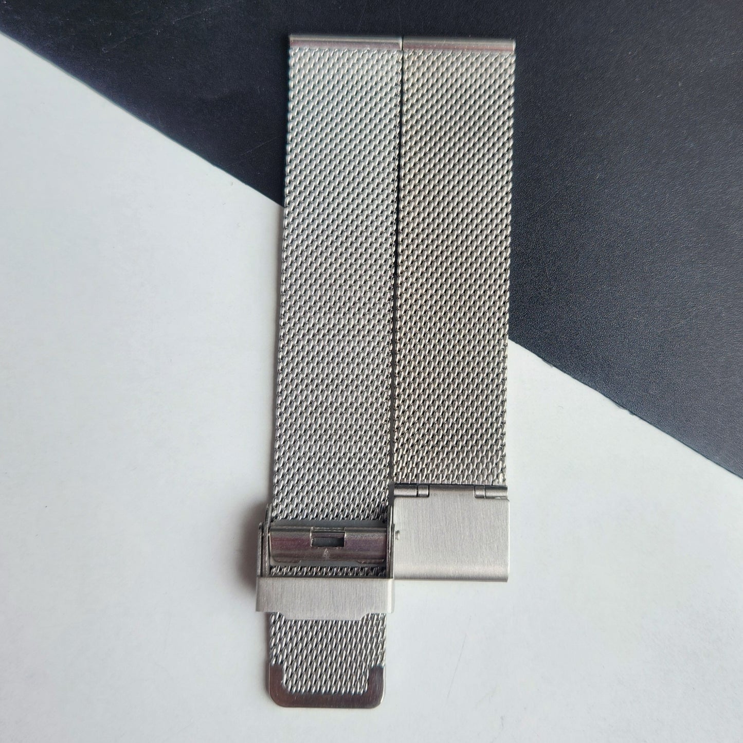 18MM Silver Mesh Band for Automatic Mechanical Watches H38