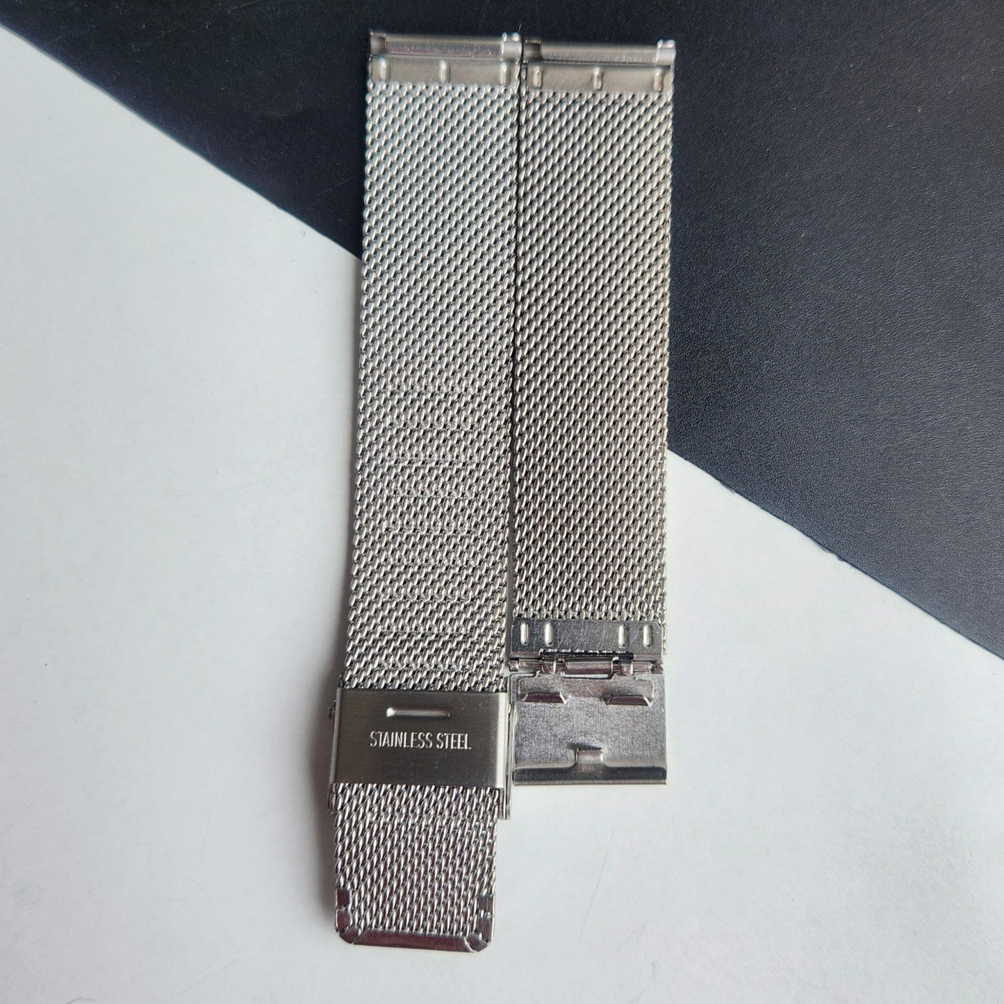 18MM Silver Mesh Band for Automatic Mechanical Watches H38