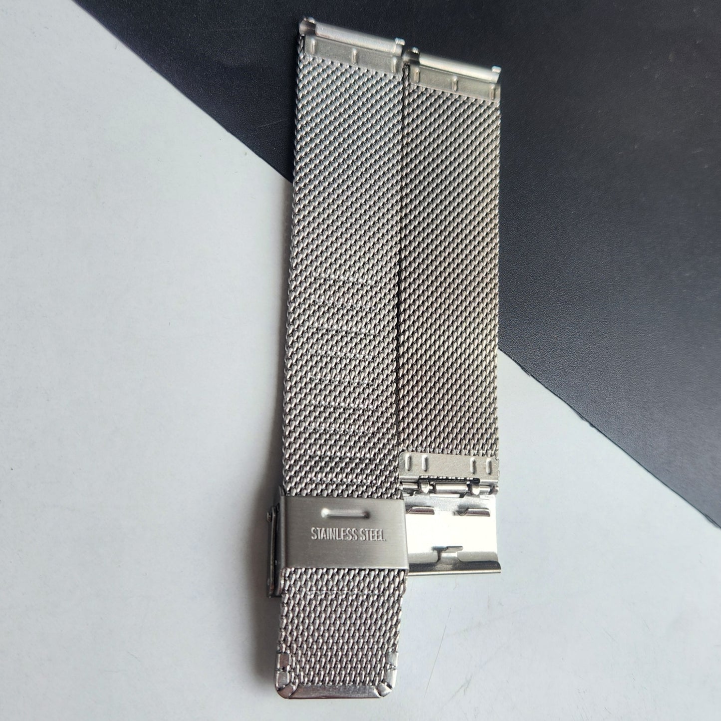 18MM Silver Mesh Band for Automatic Mechanical Watches H38