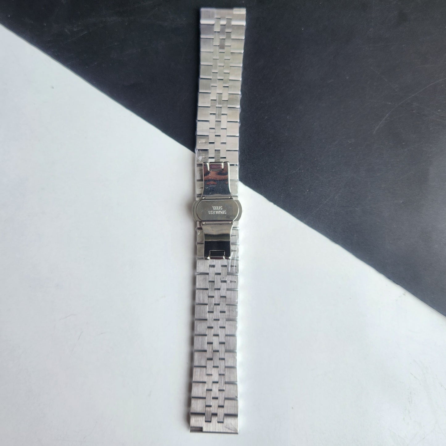 20MM Silver Jubilee C-Clamp Bracelet with Butterfly Lock For Automatic Mechanical Watches H44