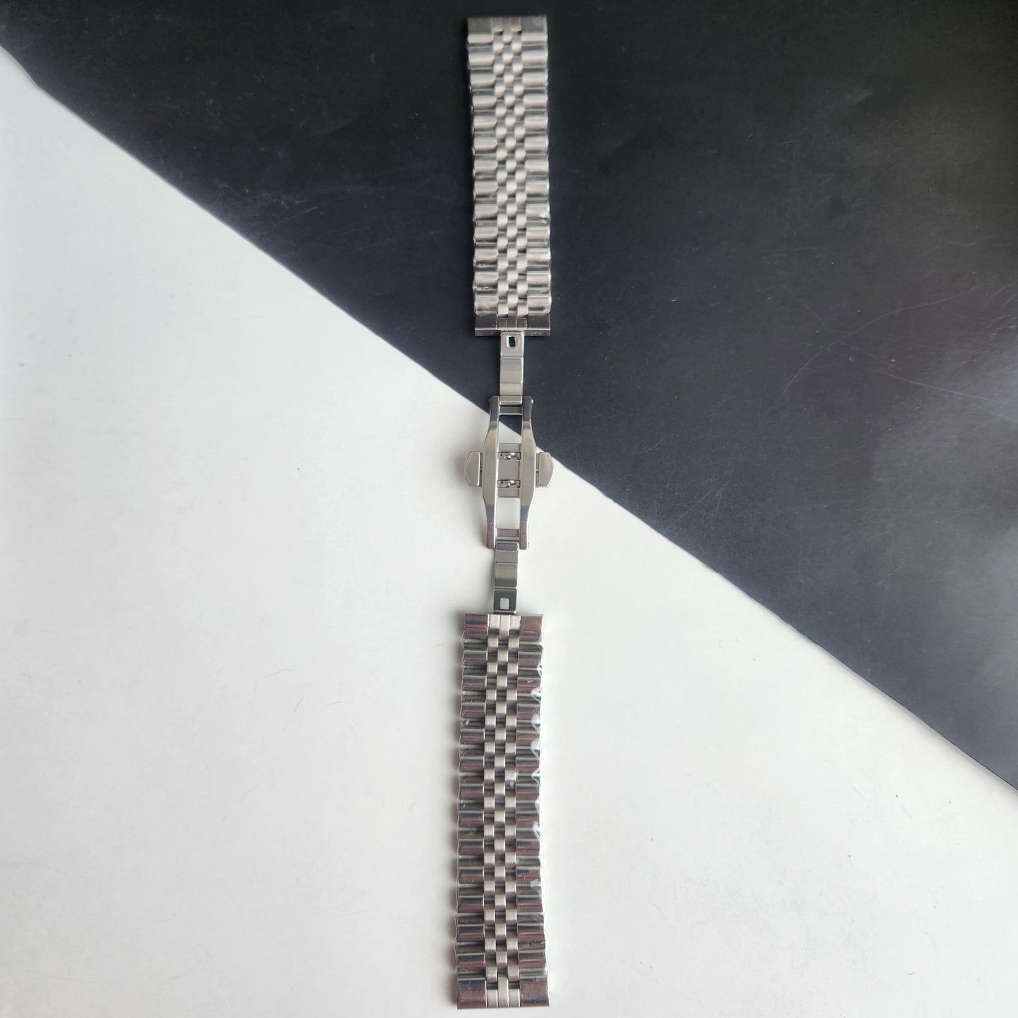18MM Silver Jubilee Bracelet with Butterfly Lock For Automatic Mechanical Watches H45