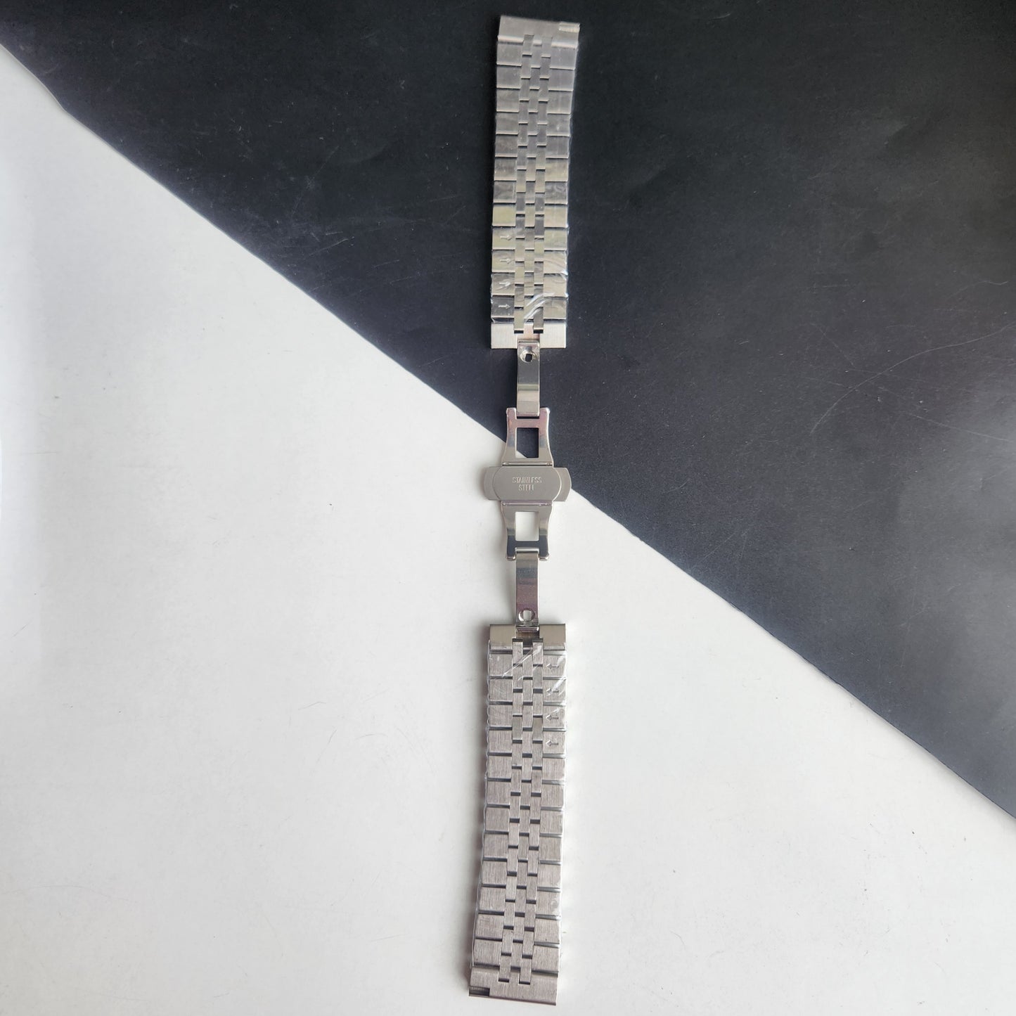 18MM Silver Jubilee Bracelet with Butterfly Lock For Automatic Mechanical Watches H45