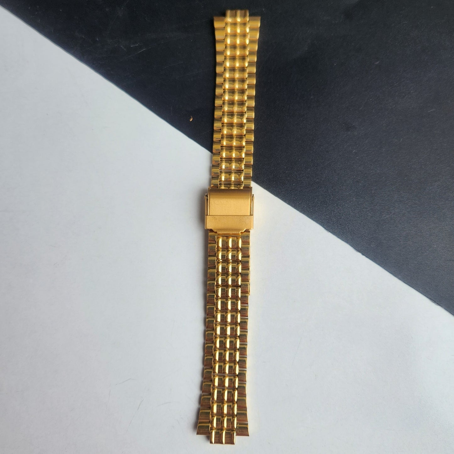 18MM Stainless Steel Golden C Clamp Bracelet For Automatic Mechanical Watches H48