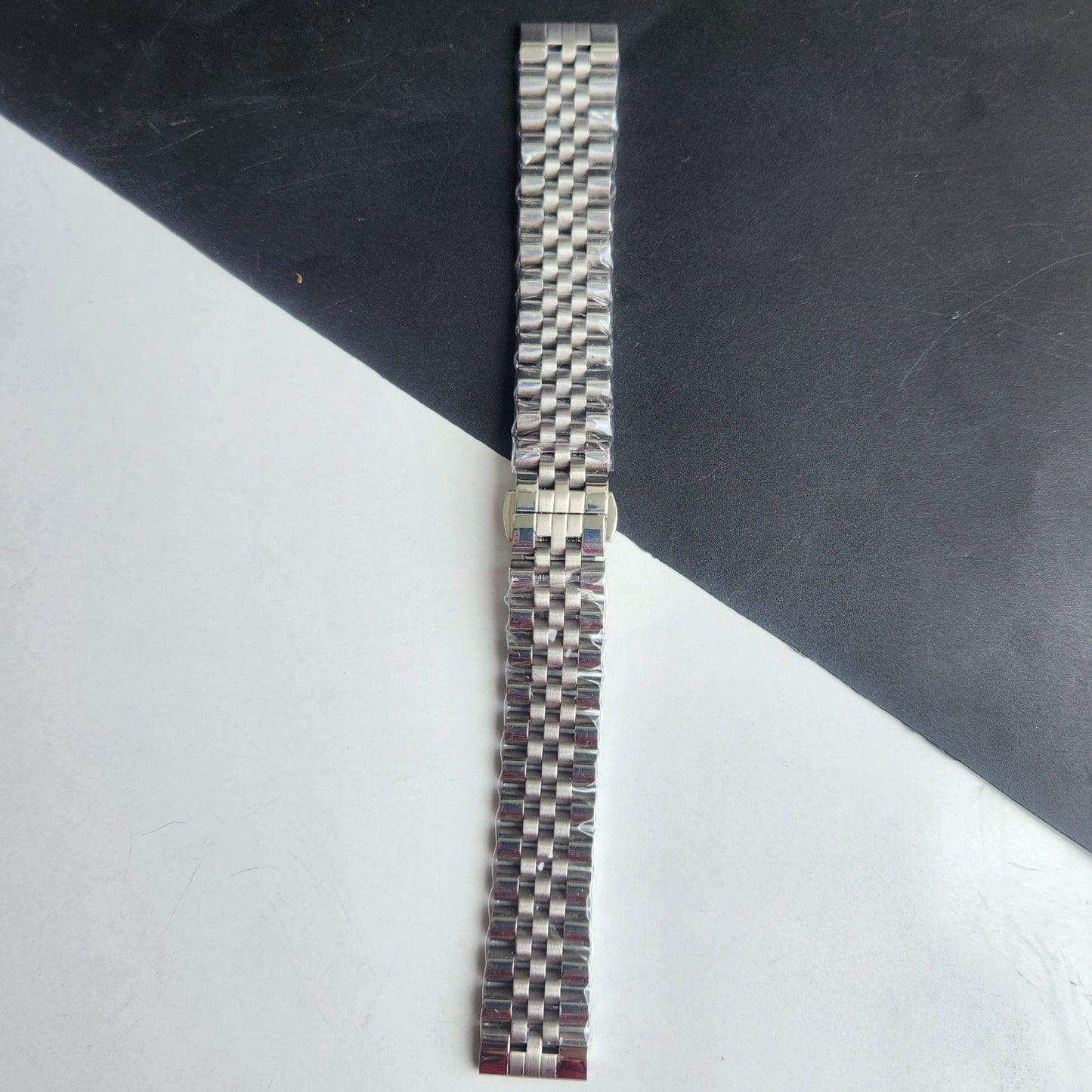 22MM Silver Jubilee Bracelet With Butterfly Lock For Automatic Mechanical Watches H51