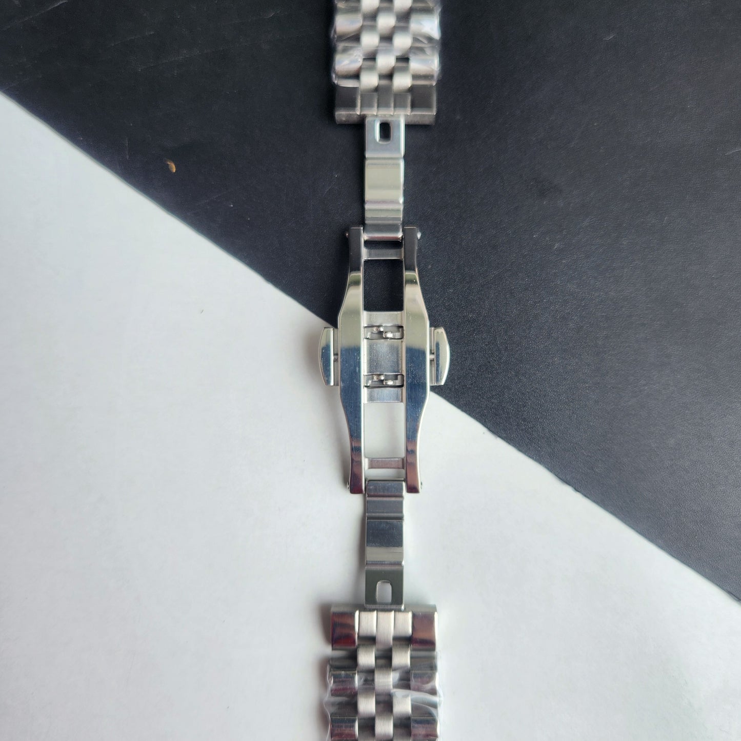 22MM Silver Jubilee Bracelet With Butterfly Lock For Automatic Mechanical Watches H51