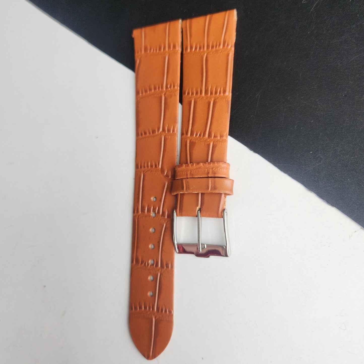 20MM Tan Croco Leather Slim Strap for TITAN EDGE Quartz Watches H55
