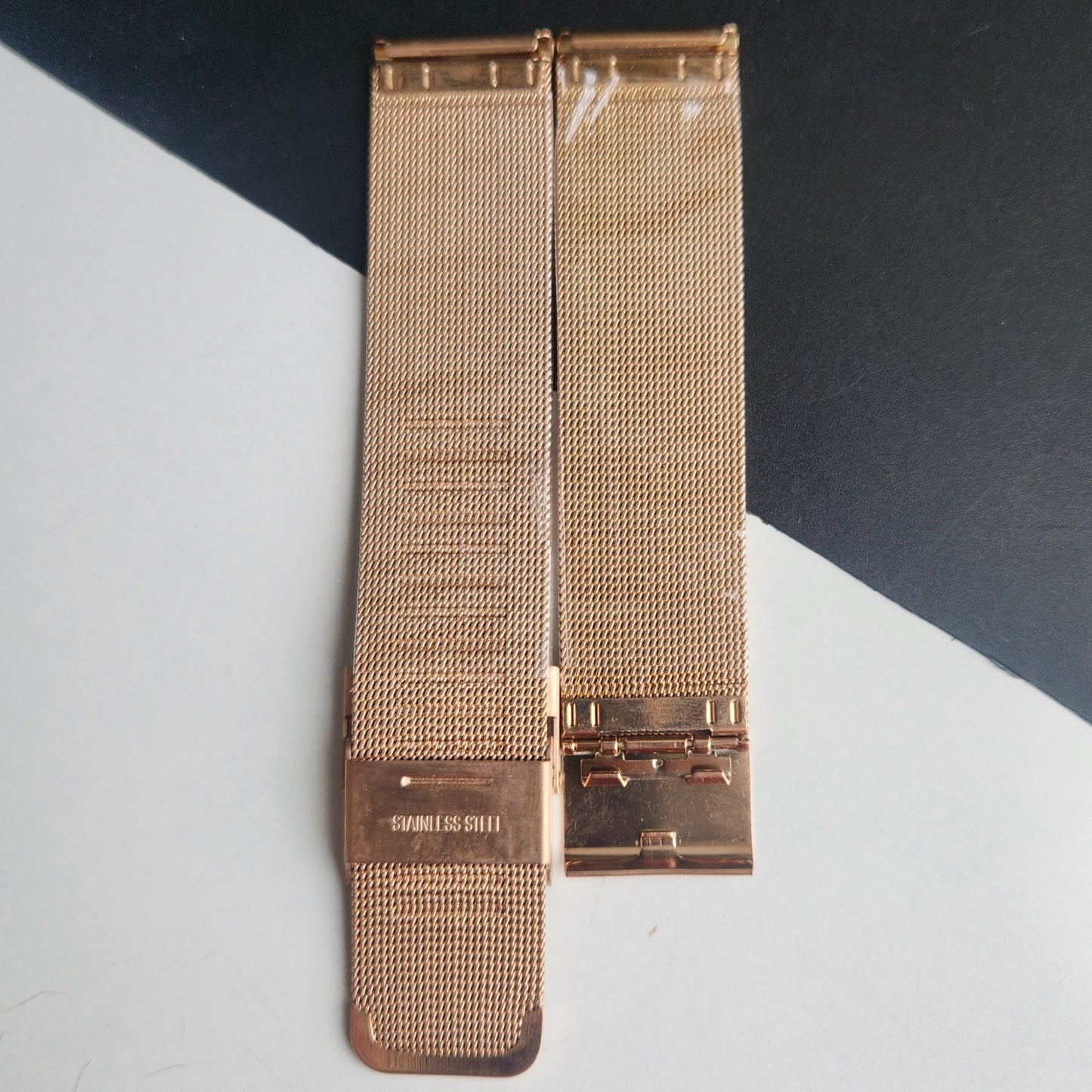 20MM Rose Gold Mesh Band for TITAN EDGE Quartz Watches H59