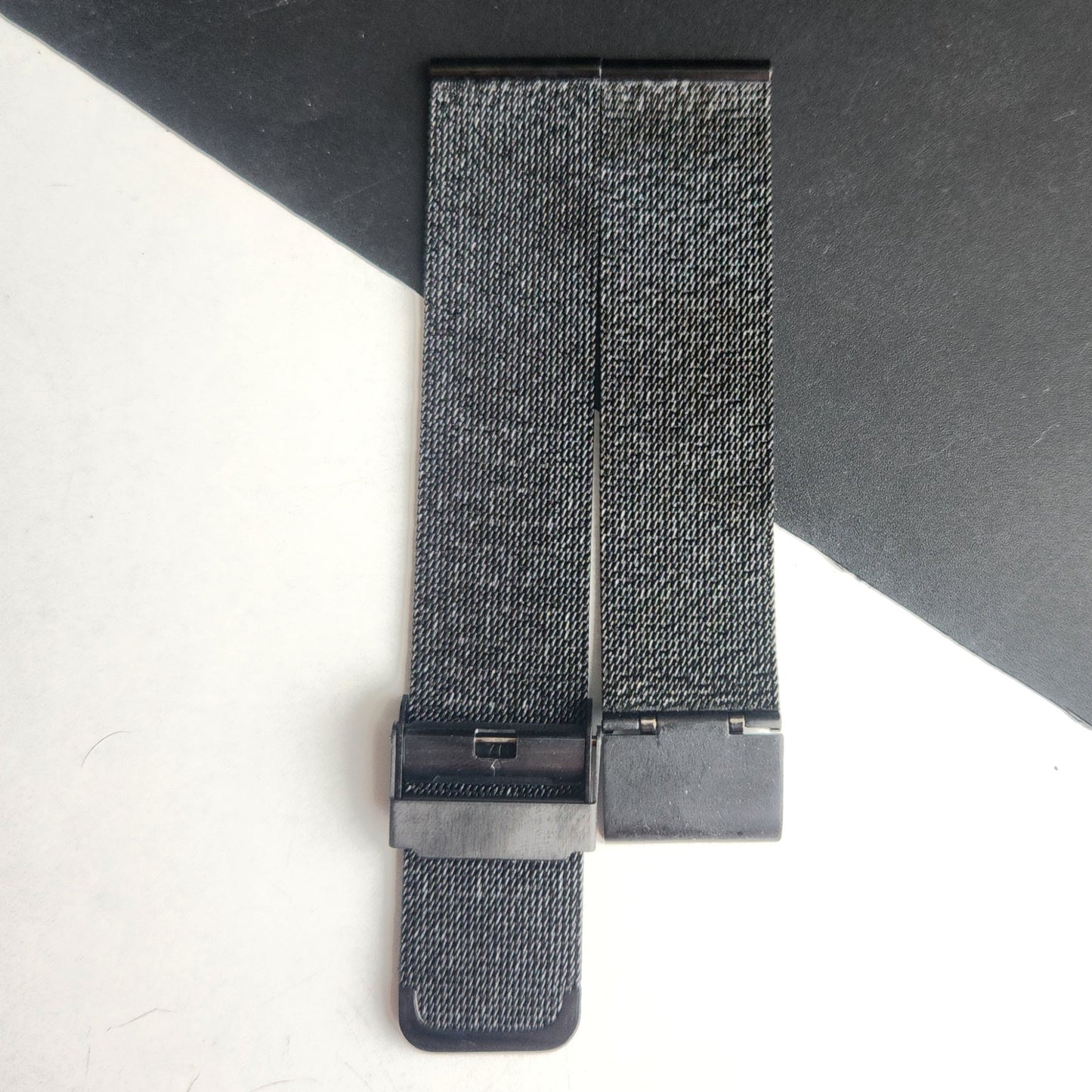20MM Black Mesh Band for TITAN EDGE Quartz Watches H62