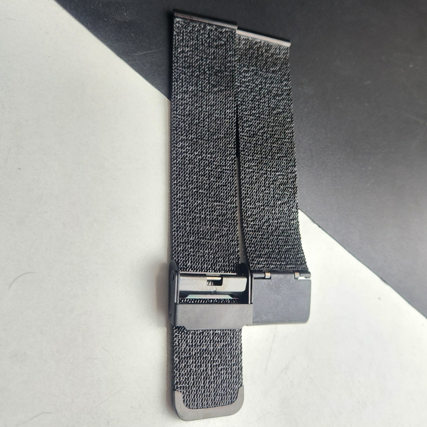 20MM Black Mesh Band for TITAN EDGE Quartz Watches H62