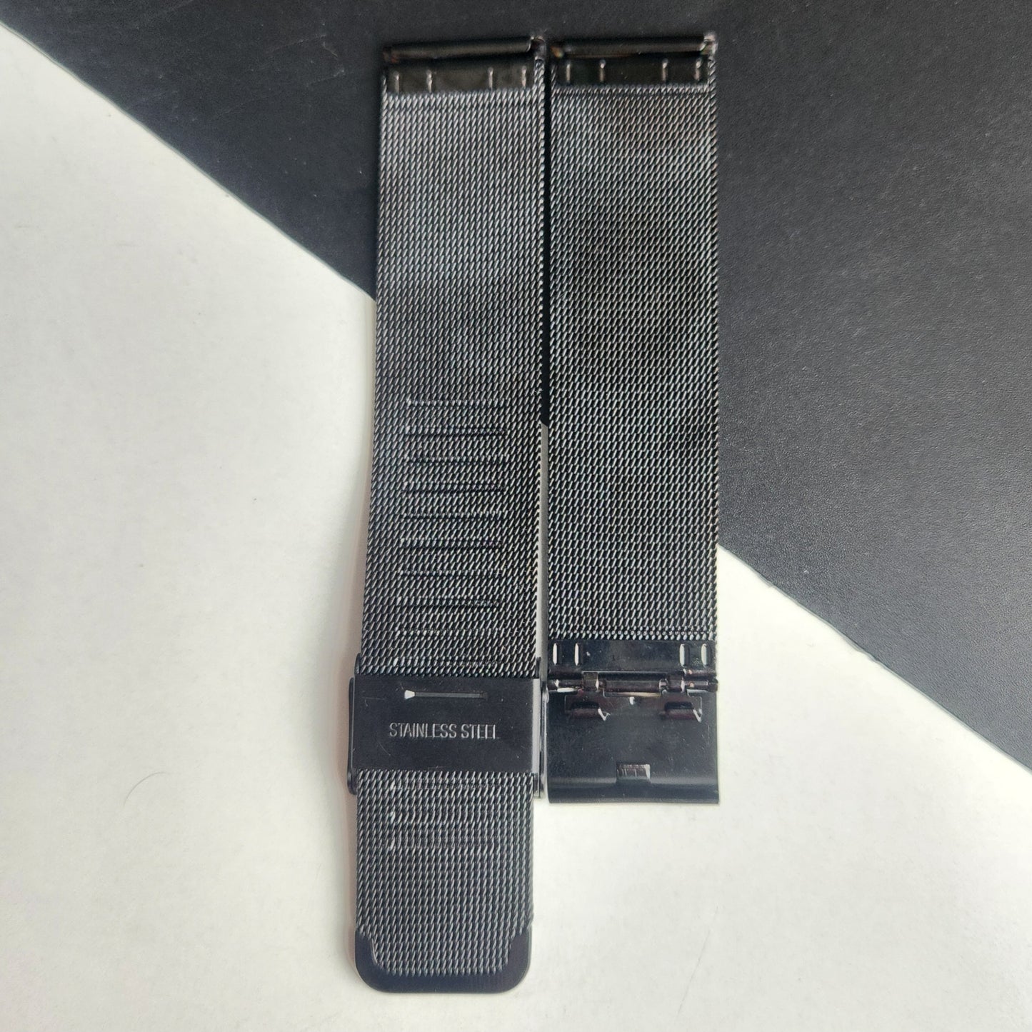 20MM Black Mesh Band for TITAN EDGE Quartz Watches H62