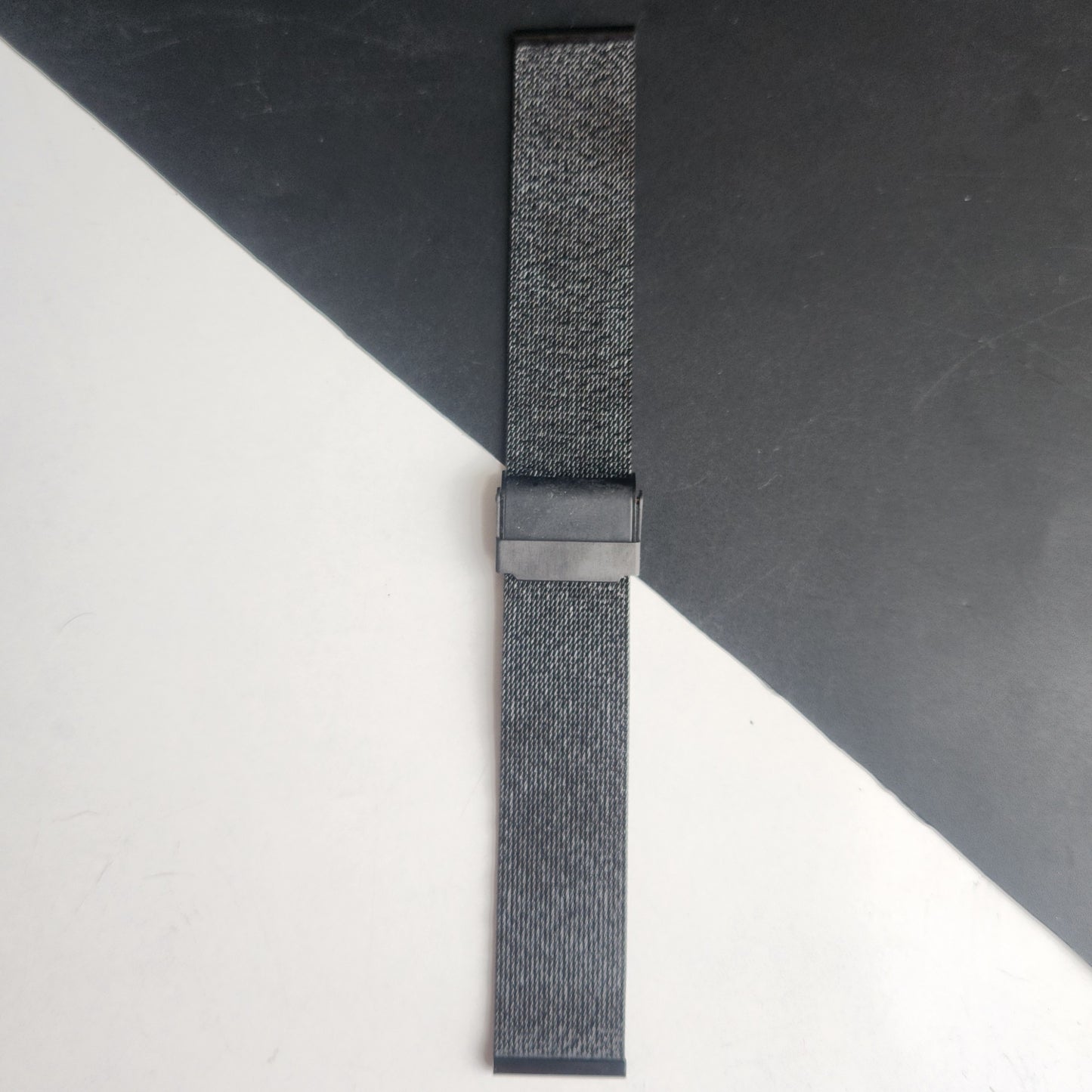 20MM Black Mesh Band for TITAN EDGE Quartz Watches H62
