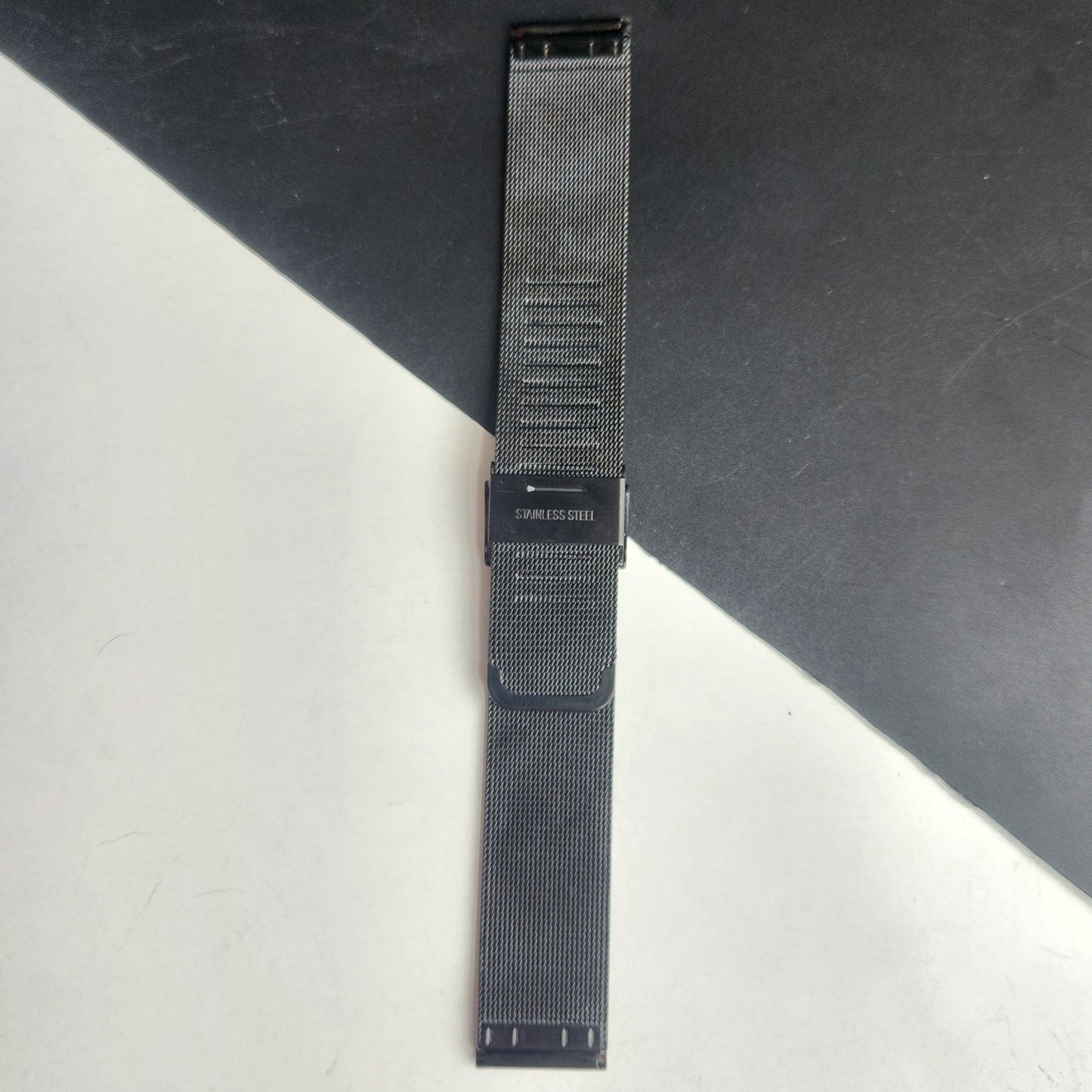 20MM Black Mesh Band for TITAN EDGE Quartz Watches H62