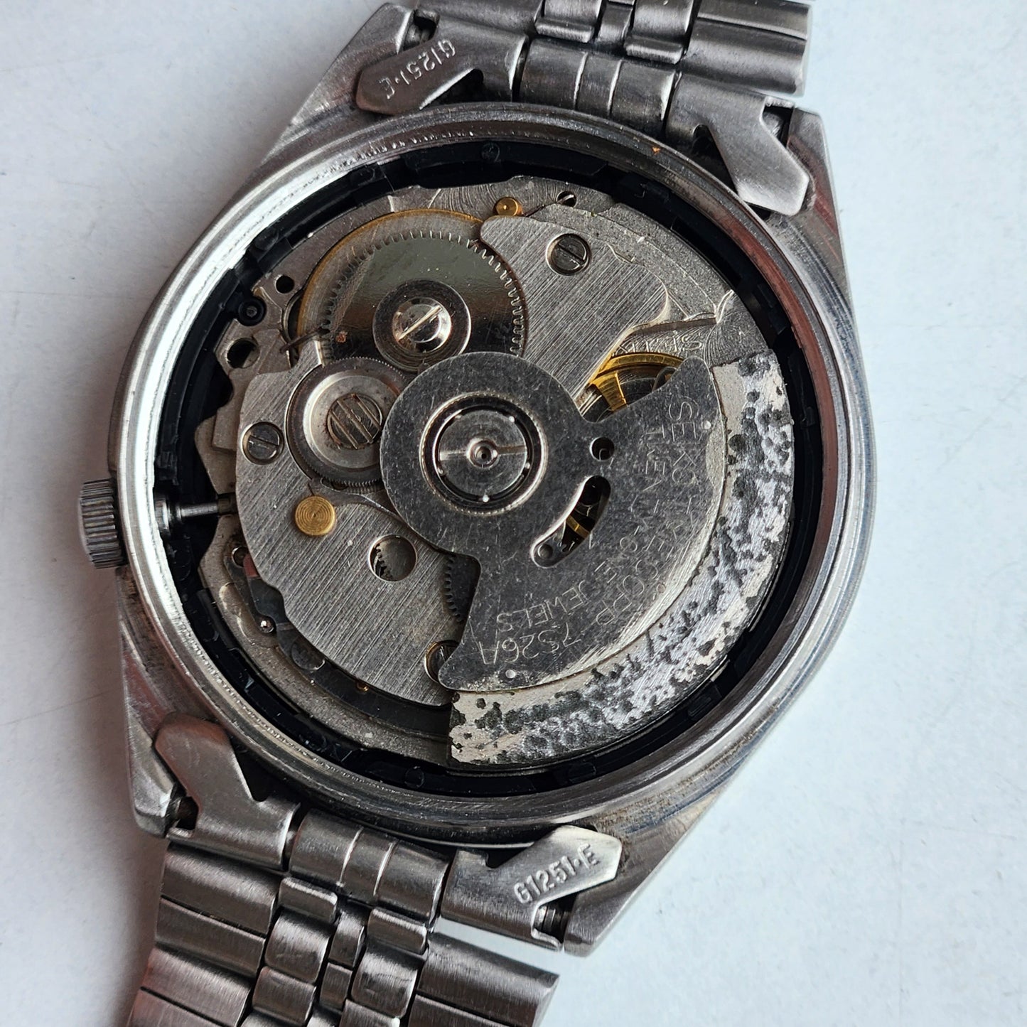 Vintage 1996 Original Seiko 5 Automatic 7S26-6000 Black Face 21 Jewels Day-Date Japanese Men's Wrist Watch ET45