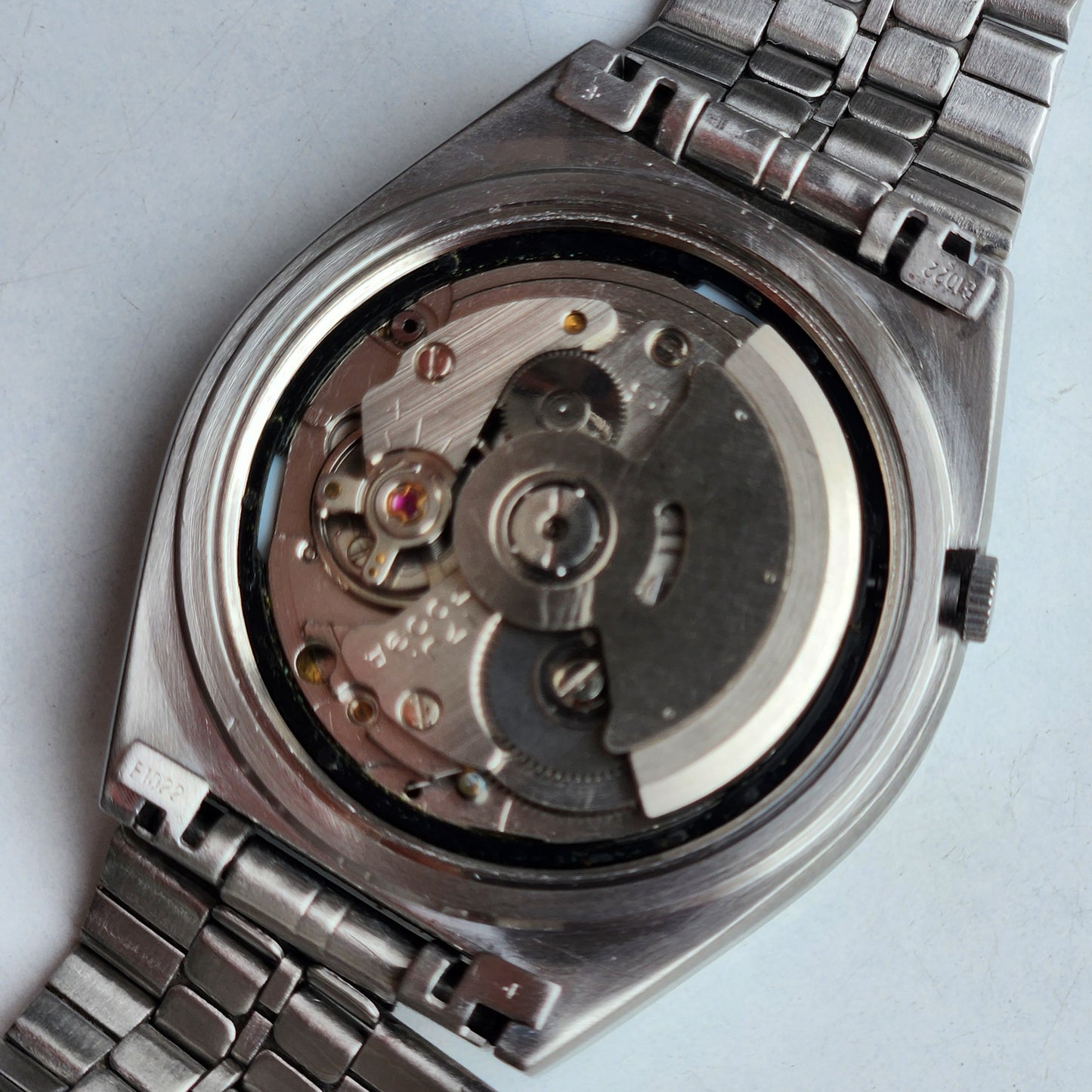 Vintage 1985 Original Seiko 5 Automatic 7009-876A Grey Face 17 Jewels Day-Date Japanese Men's Wrist Watch ET46