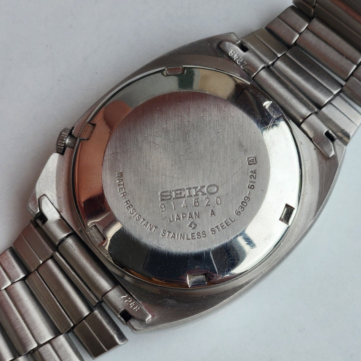 Vintage 1979 Original Seiko 5 Automatic 6309-612A Black Face 17 Jewels Day-Date Japanese Men's Wrist Watch ET47