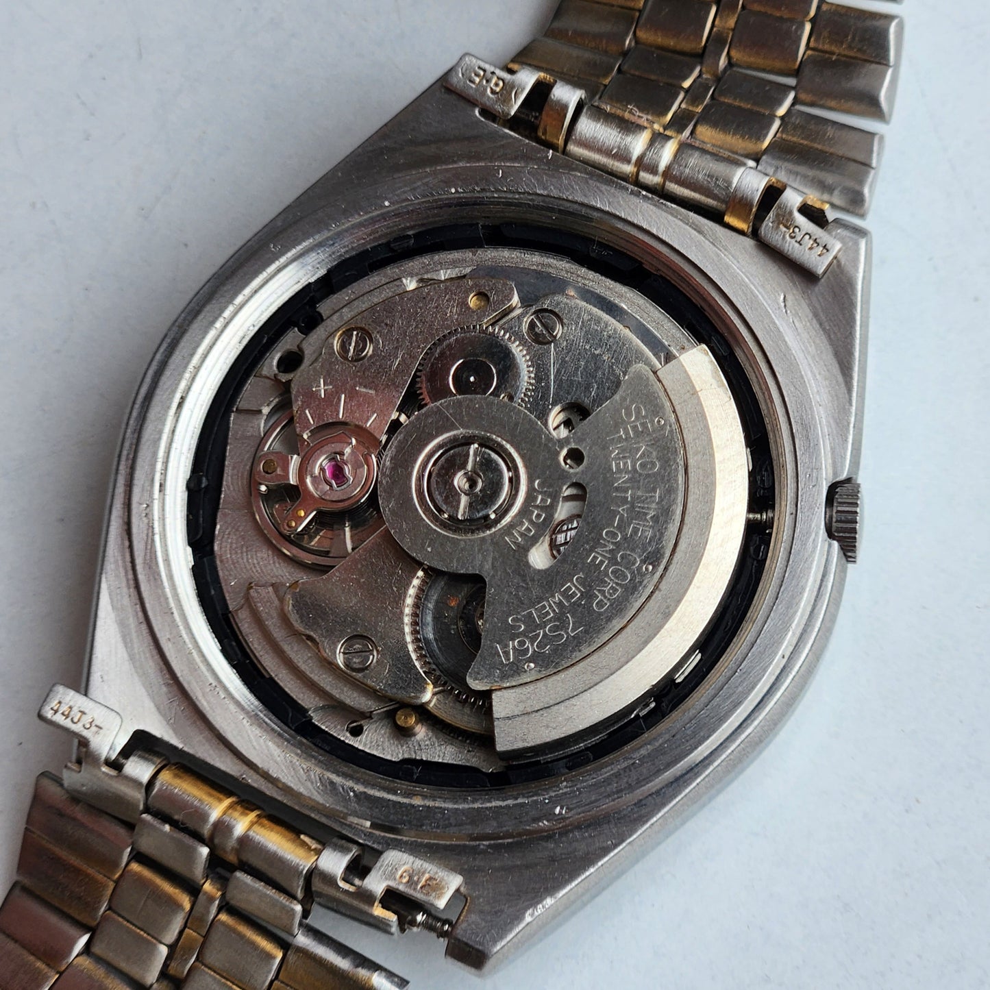 Vintage 1998 Original Seiko 5 Automatic 7S26-3130 Black Face 21 Jewels Day-Date Japanese Men's Wrist Watch ET50