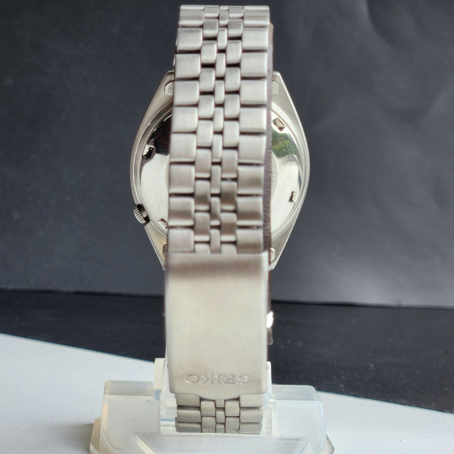 Vintage 1982 Original Seiko 5 Automatic 6309-8840 Black Face 17 Jewels Day-Date Japanese Men's Wrist Watch ET53