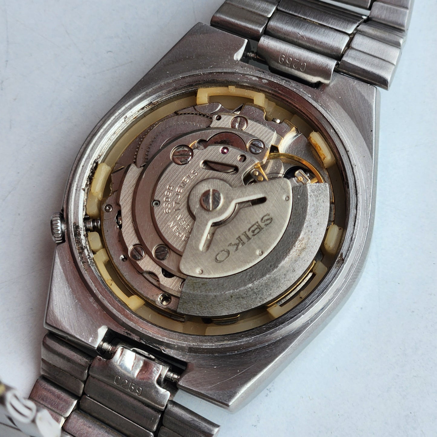Vintage 1978 Original Seiko 5 Automatic 6319-601A Black Face 21 Jewels Day-Date Japanese Men's Wrist Watch ET61