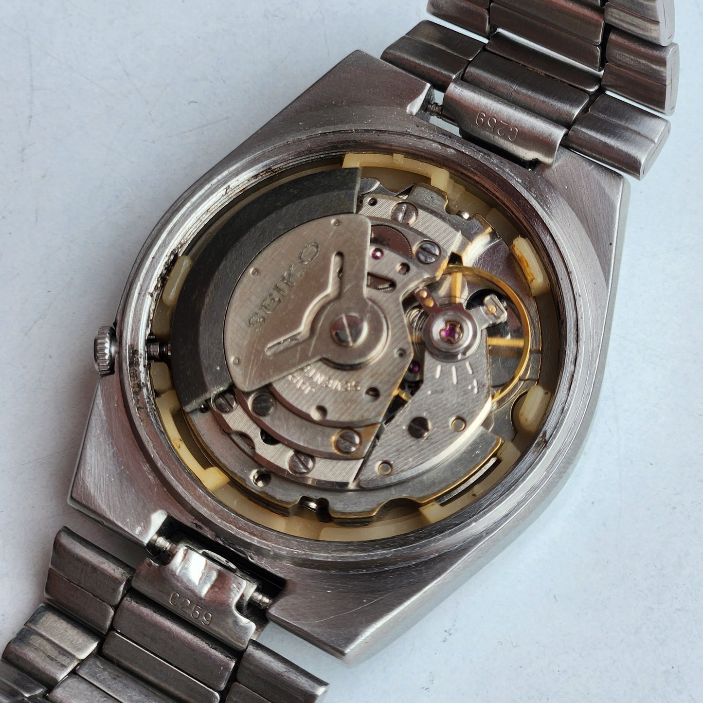 Vintage 1978 Original Seiko 5 Automatic 6319-601A Black Face 21 Jewels Day-Date Japanese Men's Wrist Watch ET61