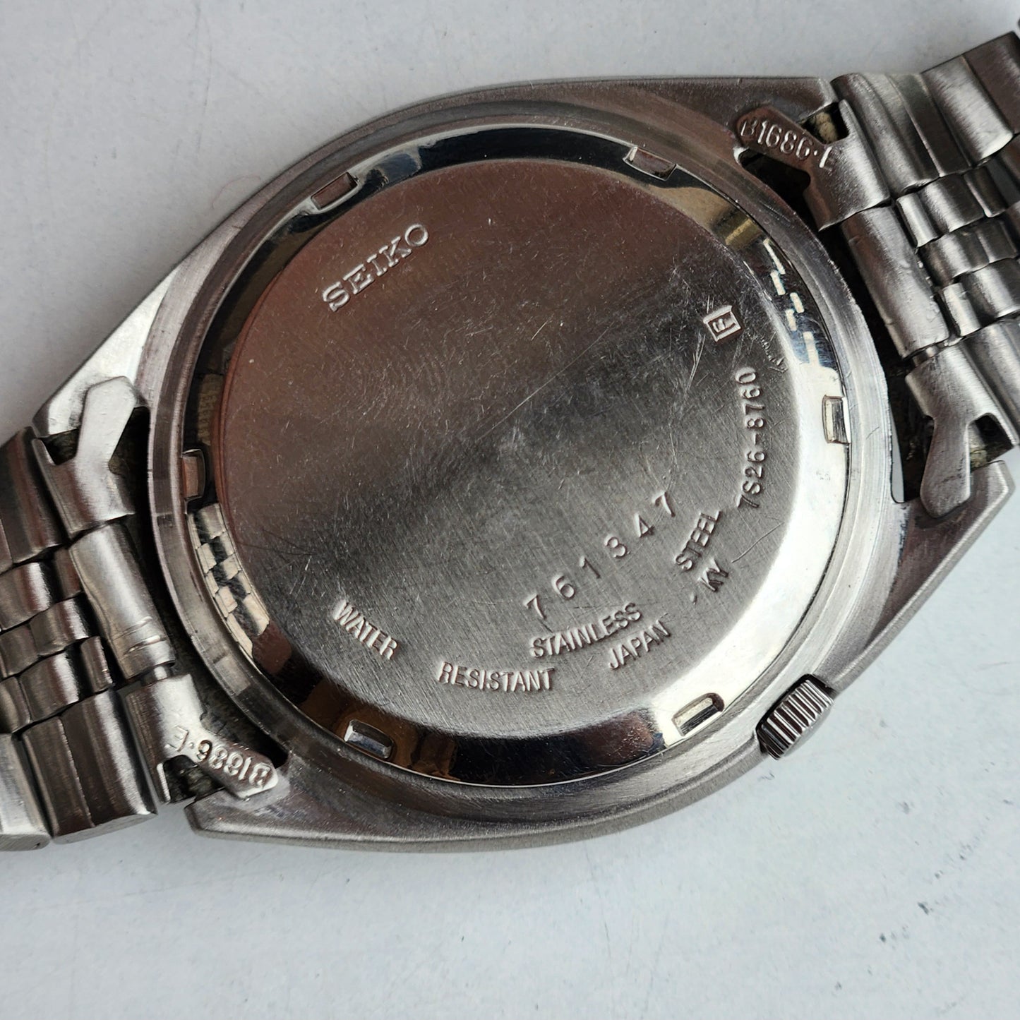 Vintage 1997 Original Seiko 5 Automatic 7S26-8760 Blue Face 21 Jewels Day-Date Japanese Men's Wrist Watch ET63