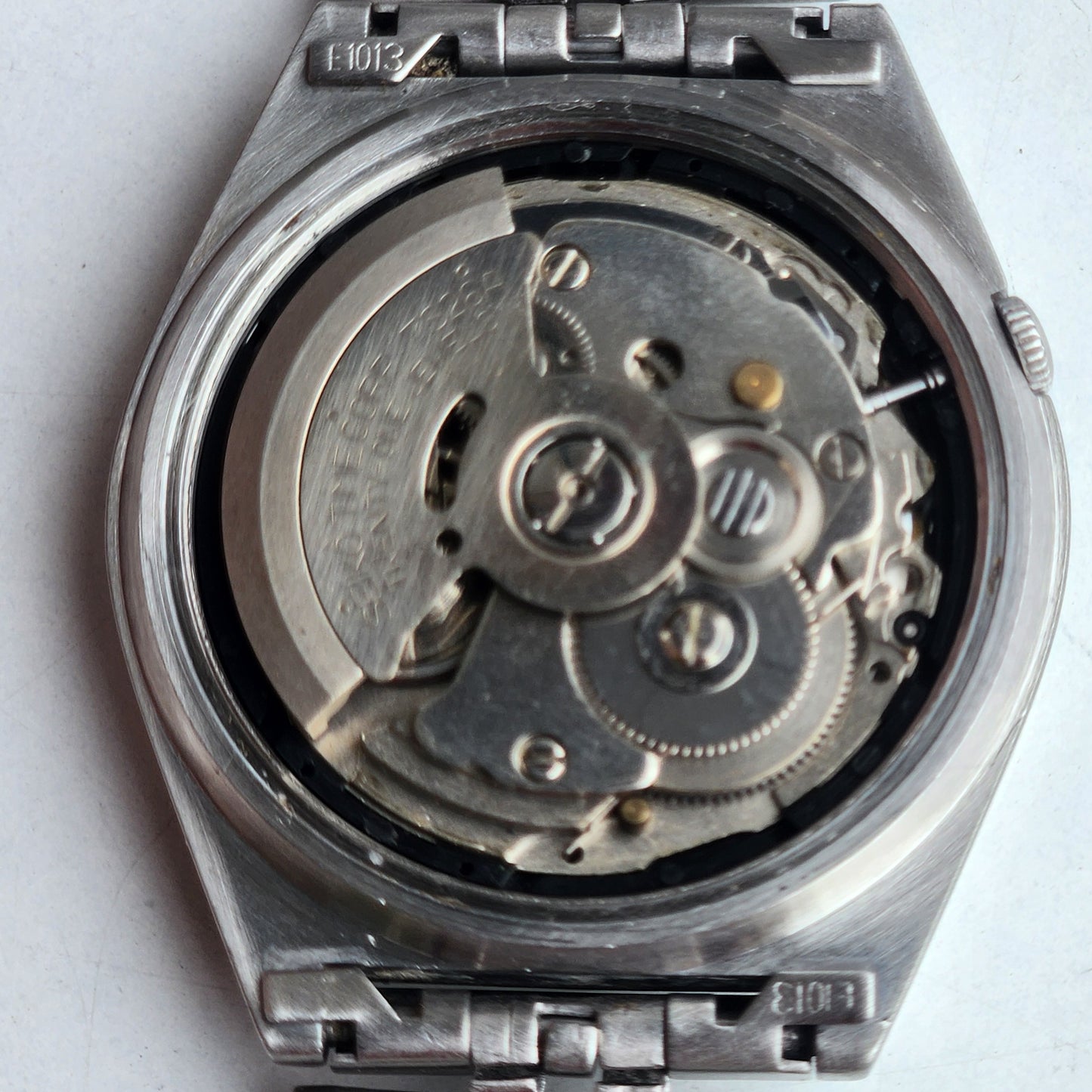 Vintage 1996 Original Seiko 5 Automatic 7S26-3040 Grey Face 21 Jewels Day-Date Japanese Men's Wrist Watch ET66