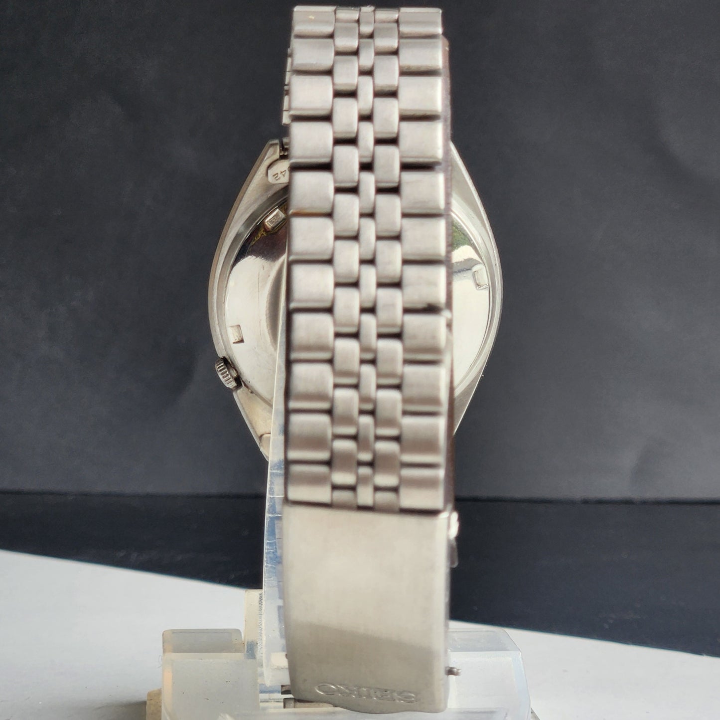 Vintage 1954 Original Seiko 5 Automatic 6309-8840 Silver Face 17 Jewels Day-Date Japanese Men's Wrist Watch ET68