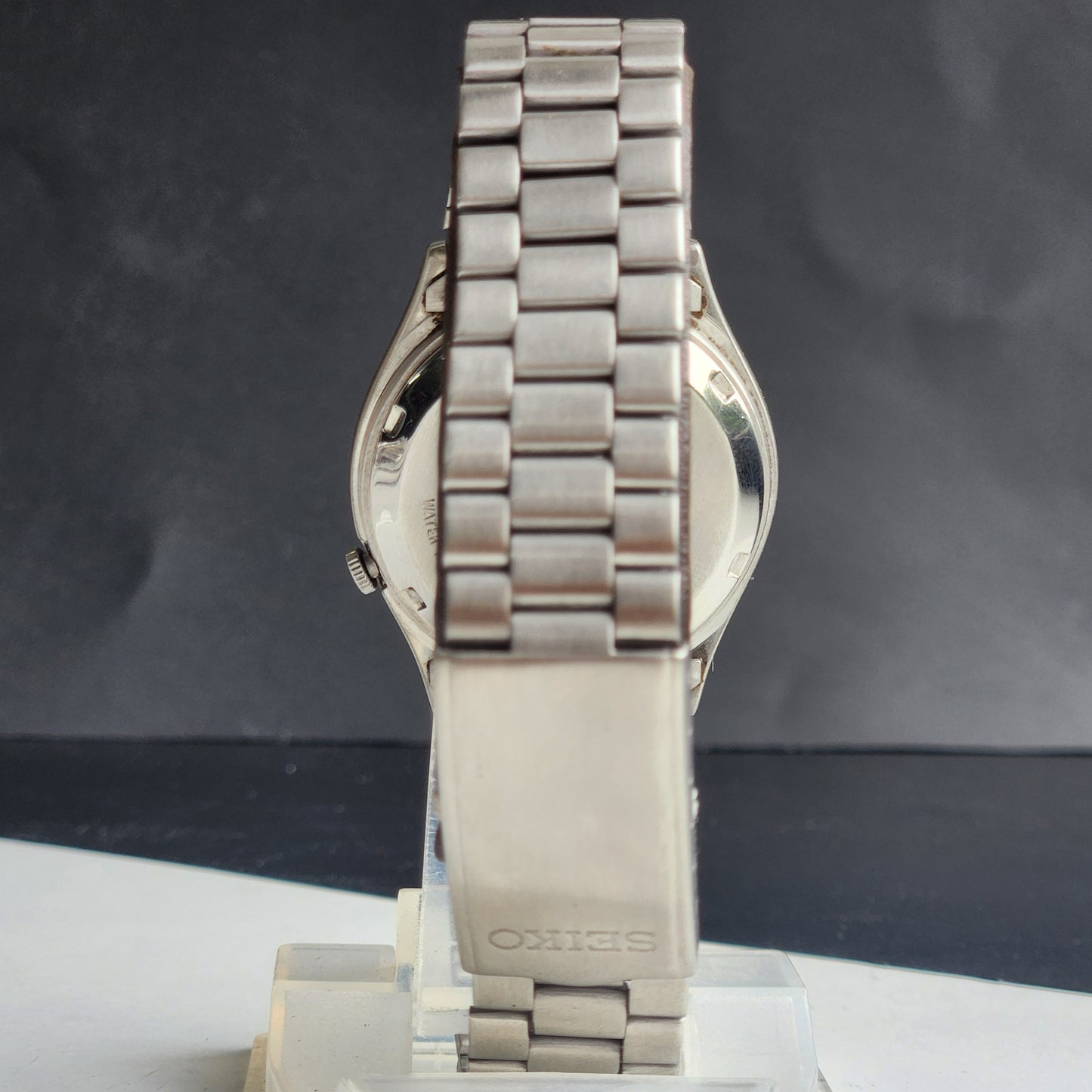 Vintage 1998 Original Seiko 5 Automatic 7S26-3100 White Face 21 Jewels Day-Date Japanese Men's Wrist Watch ET69