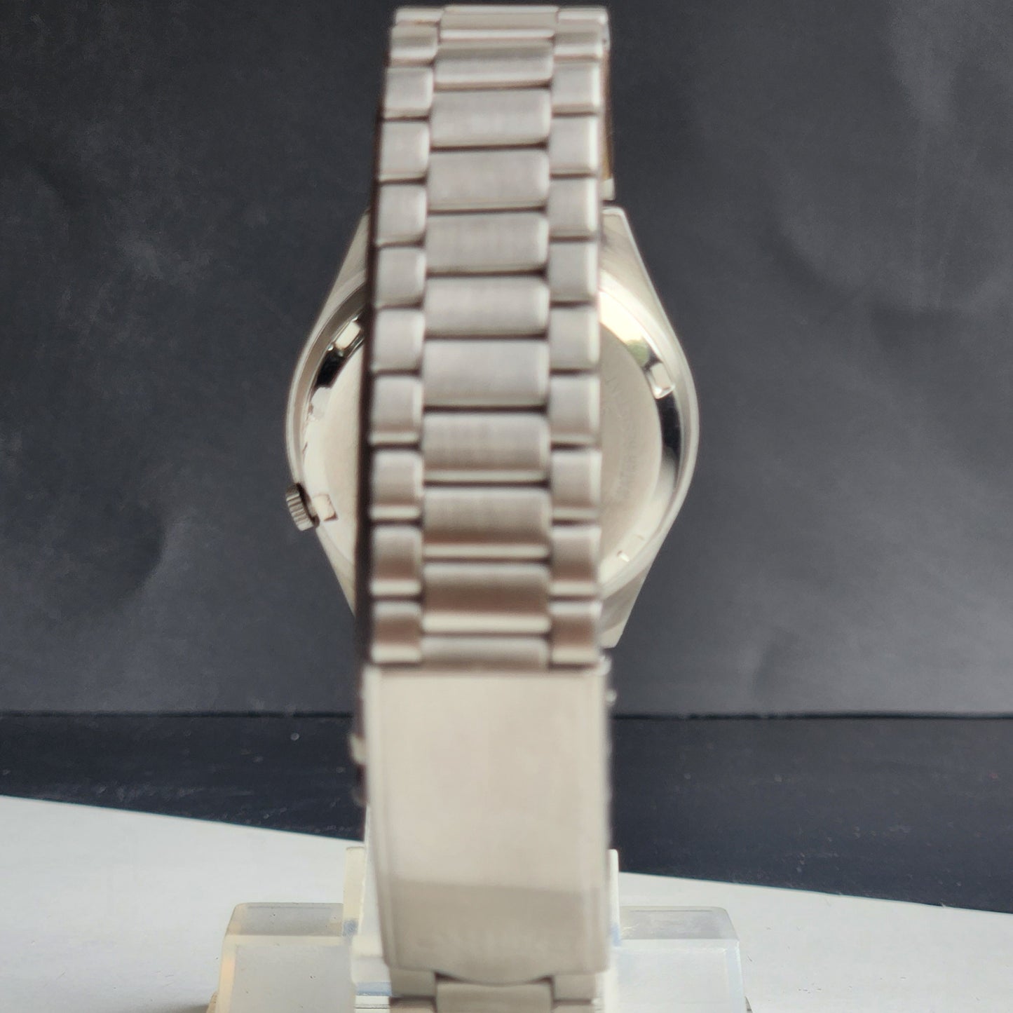Vintage 1985 Original Seiko 5 Automatic 7009-7031 Black Face 17 Jewels Day-Date Japanese Men's Wrist Watch ET70
