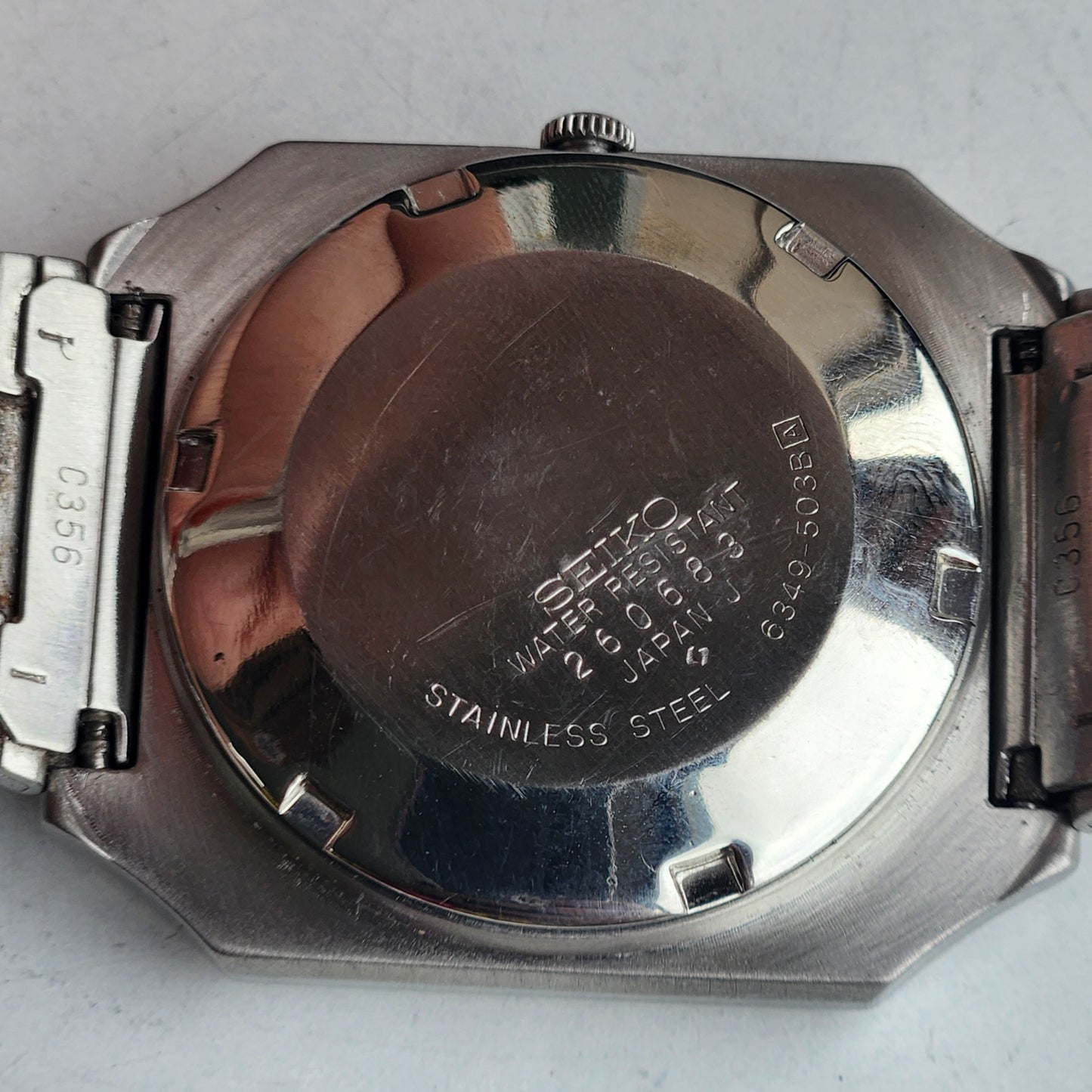 Vintage 1982 Original Seiko 5 Automatic 6349-503B Brown Face 23 Jewels Day-Date Japanese Men's Wrist Watch ET76