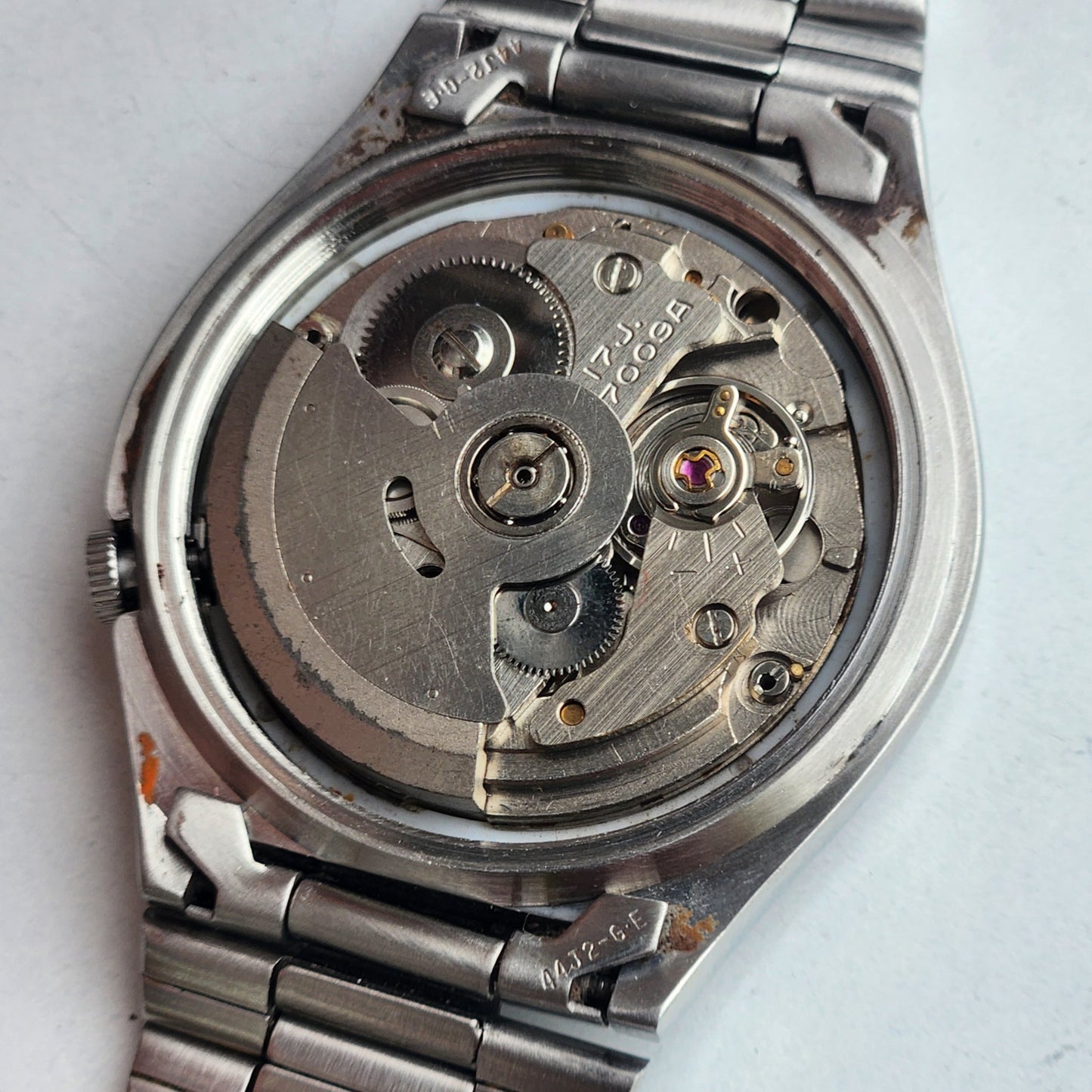 Vintage 1983 Original Seiko 5 Automatic 7009-821J Golden Face 17 Jewels Day-Date Japanese Men's Wrist Watch ET78