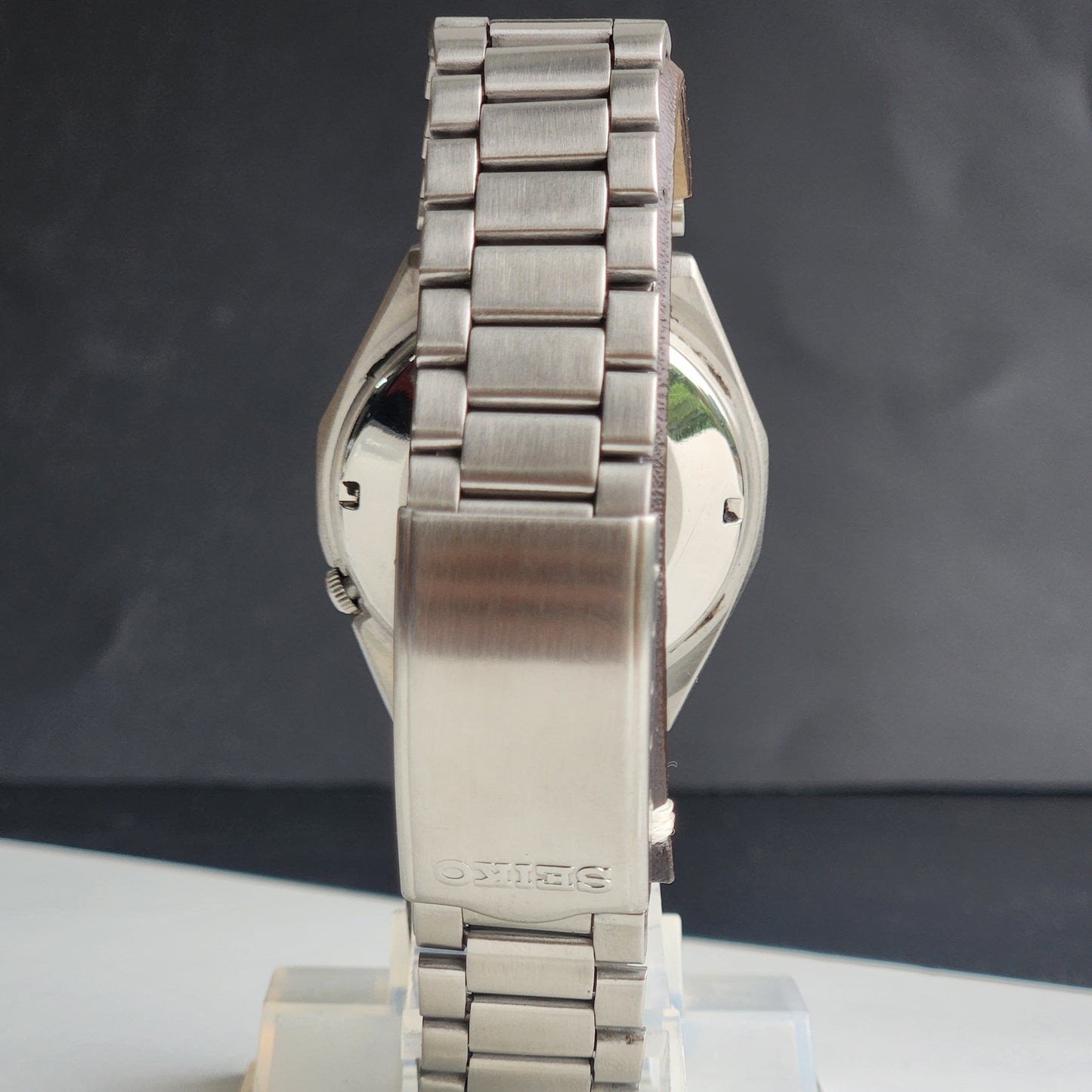 Vintage 1982 Original Seiko 5 Automatic 6309-7160 Grey Face 17 Jewels Day-Date Japanese Men's Wrist Watch ET79