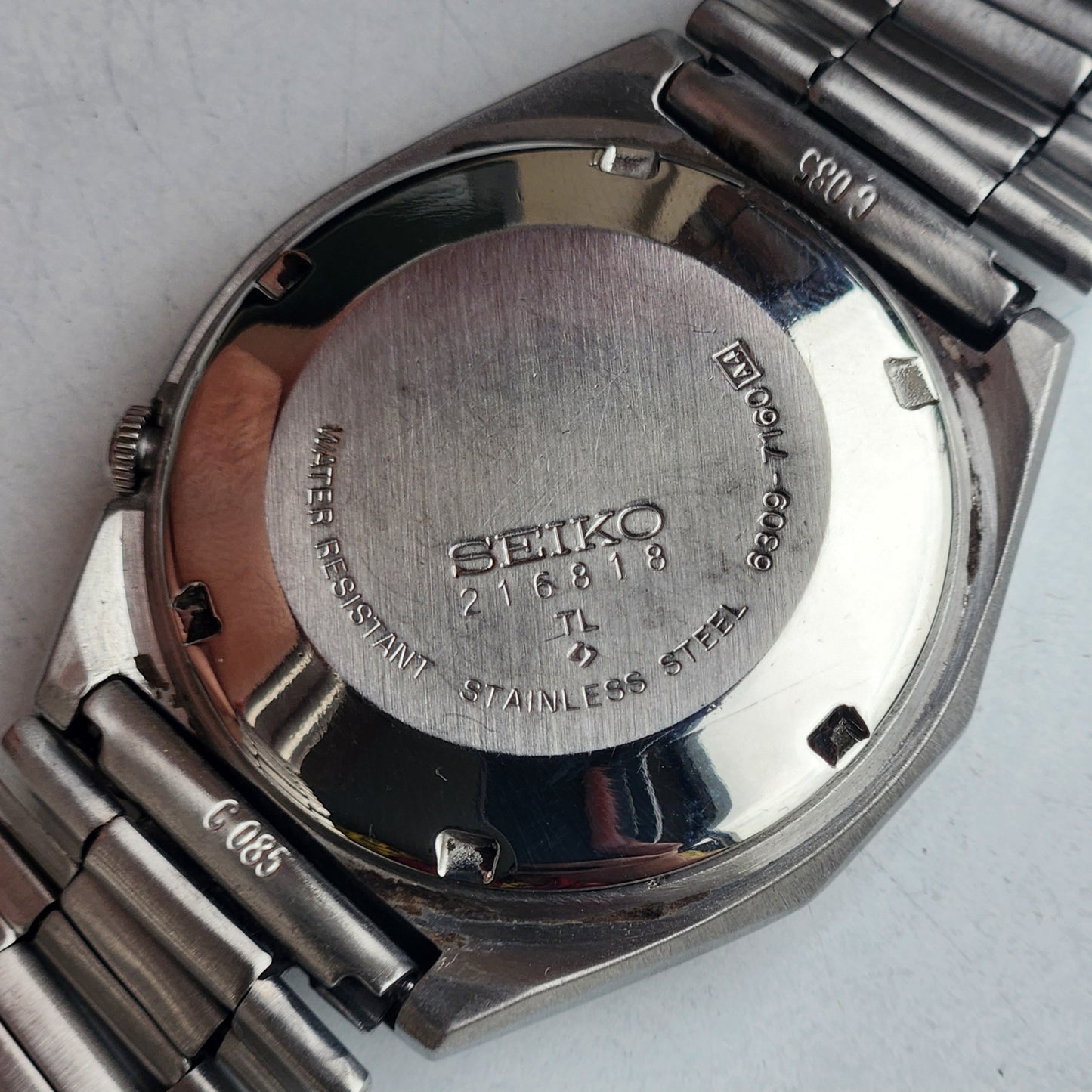 Vintage 1982 Original Seiko 5 Automatic 6309-7160 Grey Face 17 Jewels Day-Date Japanese Men's Wrist Watch ET79