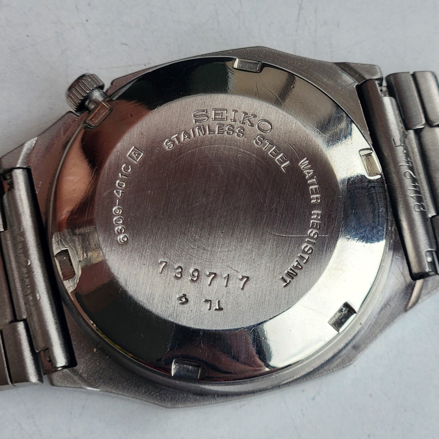 Vintage 1977 Original Seiko 5 Automatic 6309-401C Black Face 17 Jewels Day-Date Japanese Men's Wrist Watch ET81