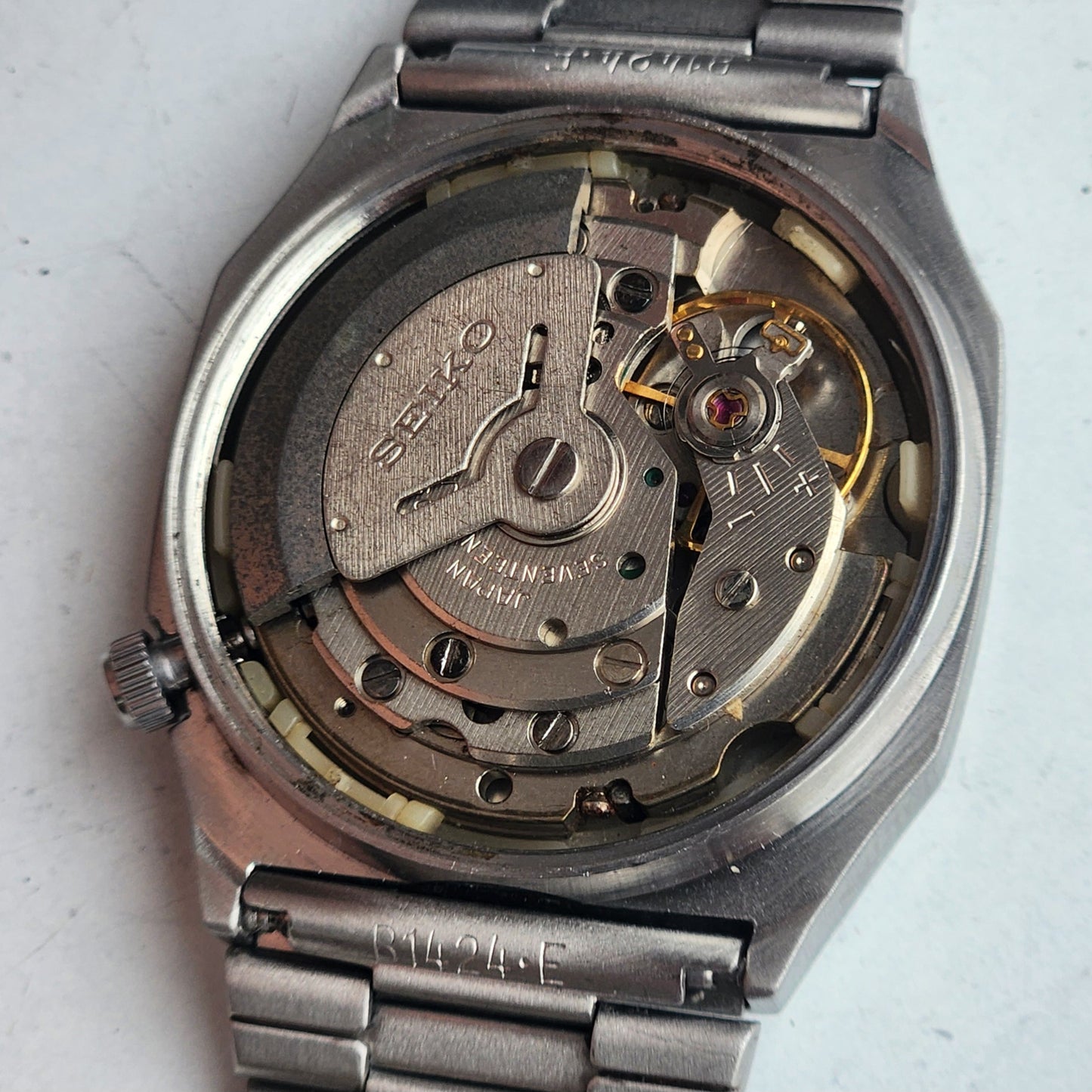 Vintage 1977 Original Seiko 5 Automatic 6309-401C Black Face 17 Jewels Day-Date Japanese Men's Wrist Watch ET81