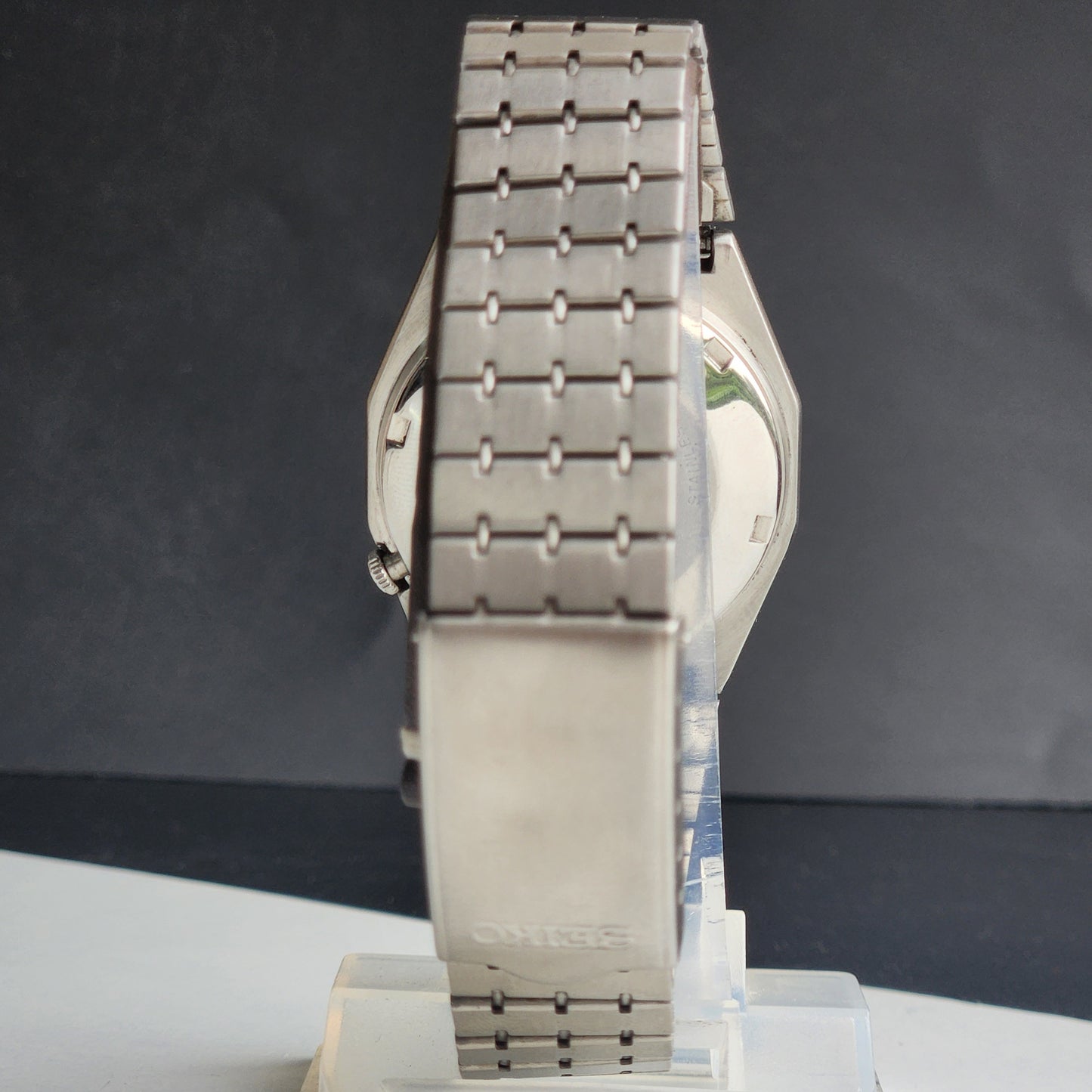 Vintage 1983 Original Seiko 5 Automatic 6349-501A Black Face 23 Jewels Day-Date Japanese Men's Wrist Watch ET84