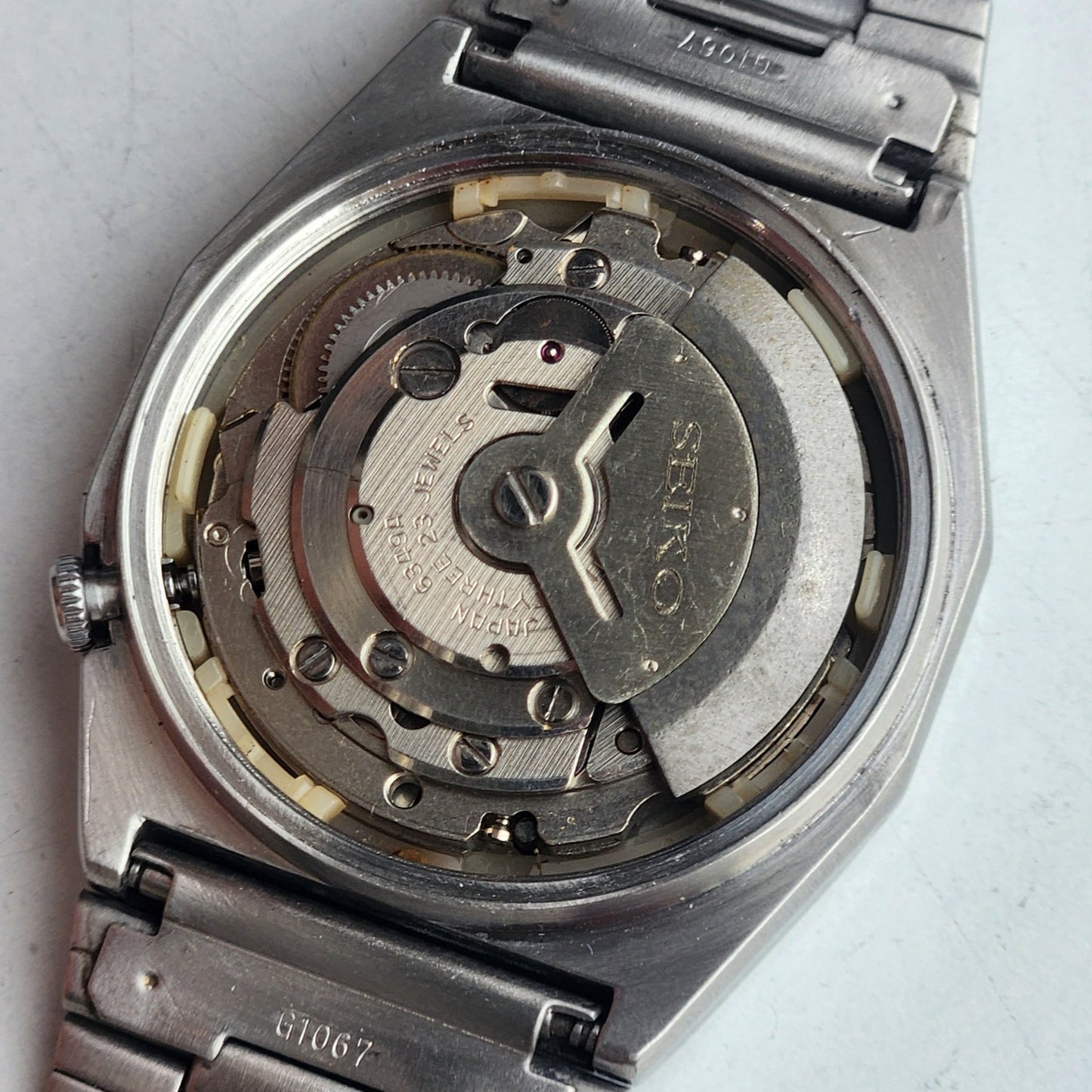 Vintage 1983 Original Seiko 5 Automatic 6349-501A Black Face 23 Jewels Day-Date Japanese Men's Wrist Watch ET84
