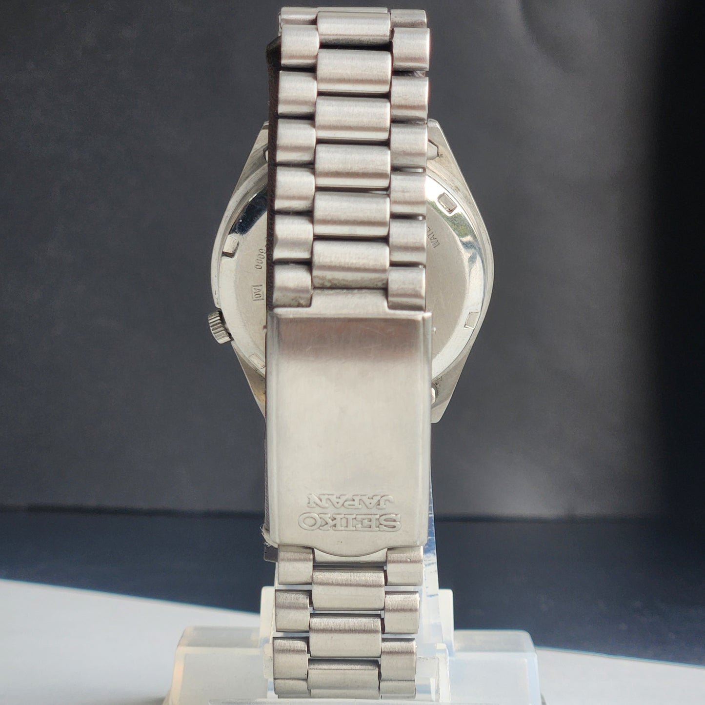 Vintage 1997 Original Seiko 5 Automatic 7S26-6000 Black Face 21 Jewels Day-Date Japanese Men's Wrist Watch ET85