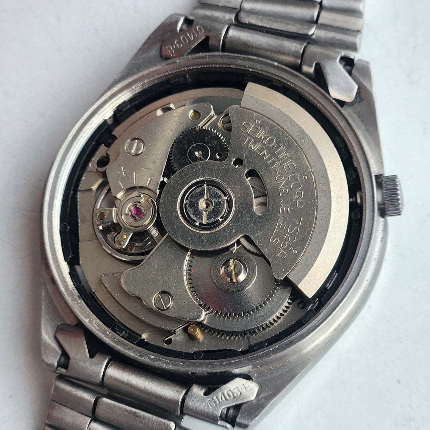 Vintage 1997 Original Seiko 5 Automatic 7S26-6000 Black Face 21 Jewels Day-Date Japanese Men's Wrist Watch ET85