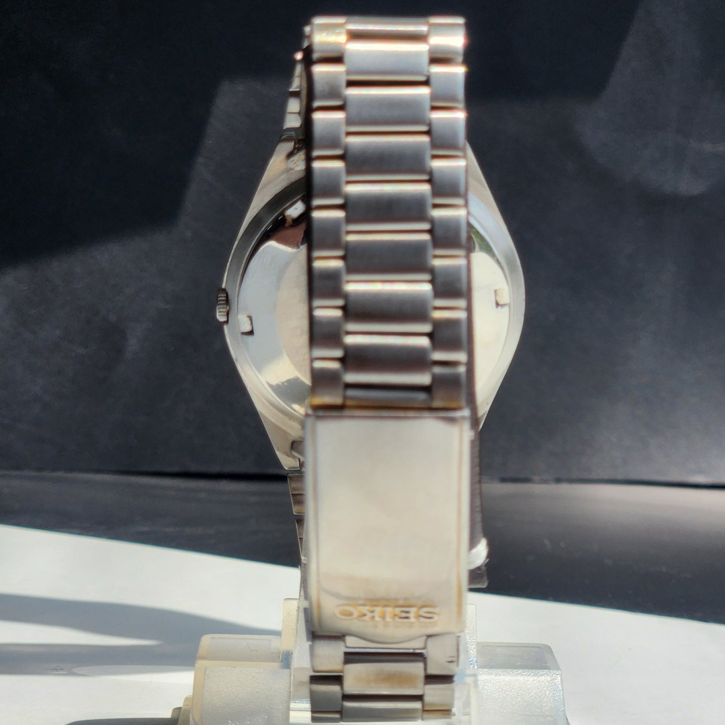 Vintage 1978 Original Seiko 5 Automatic 6309-8120 Black Face 17 Jewels Day-Date Japanese Men's Wrist Watch ET87