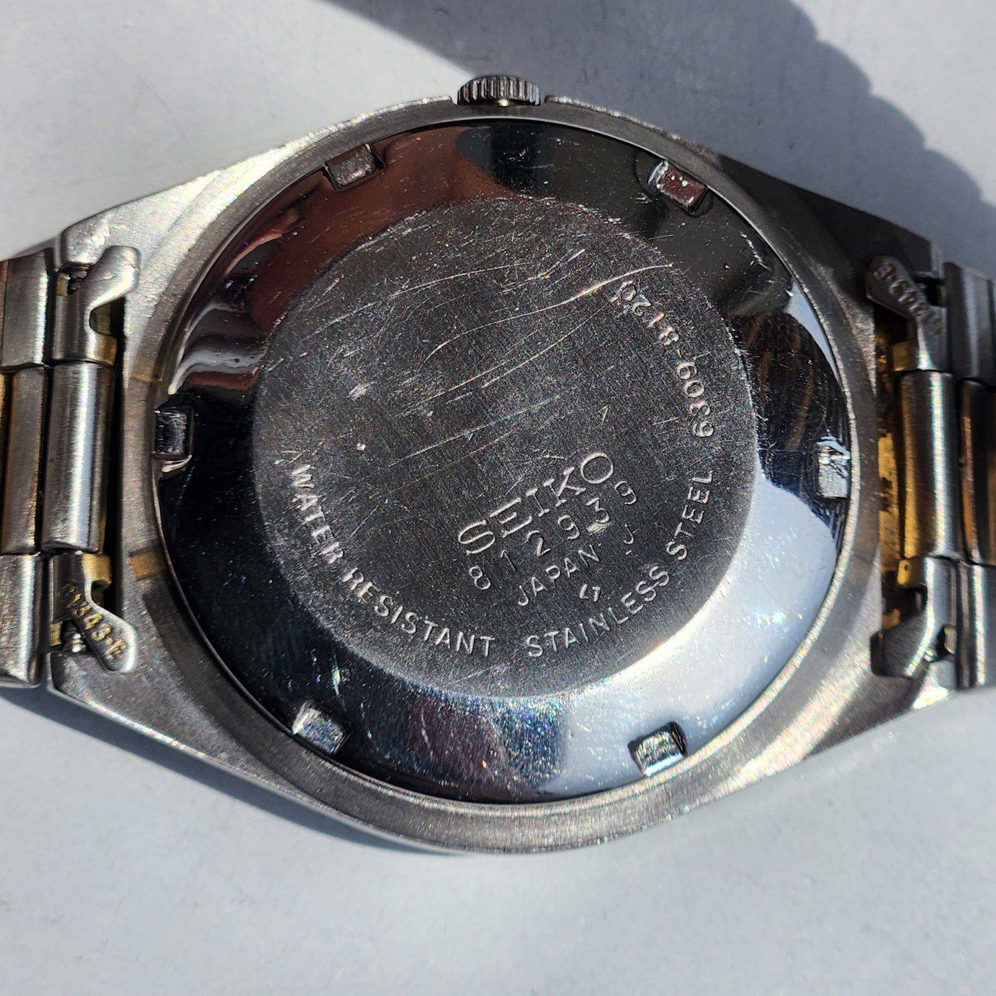 Vintage 1978 Original Seiko 5 Automatic 6309-8120 Black Face 17 Jewels Day-Date Japanese Men's Wrist Watch ET87