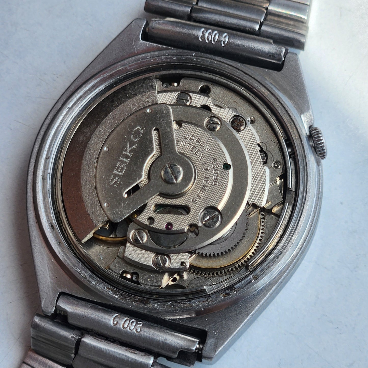 Vintage 1982 Original Seiko 5 Automatic 6309-8920 Grey Face 17 Jewels Day-Date Japanese Men's Wrist Watch ET88