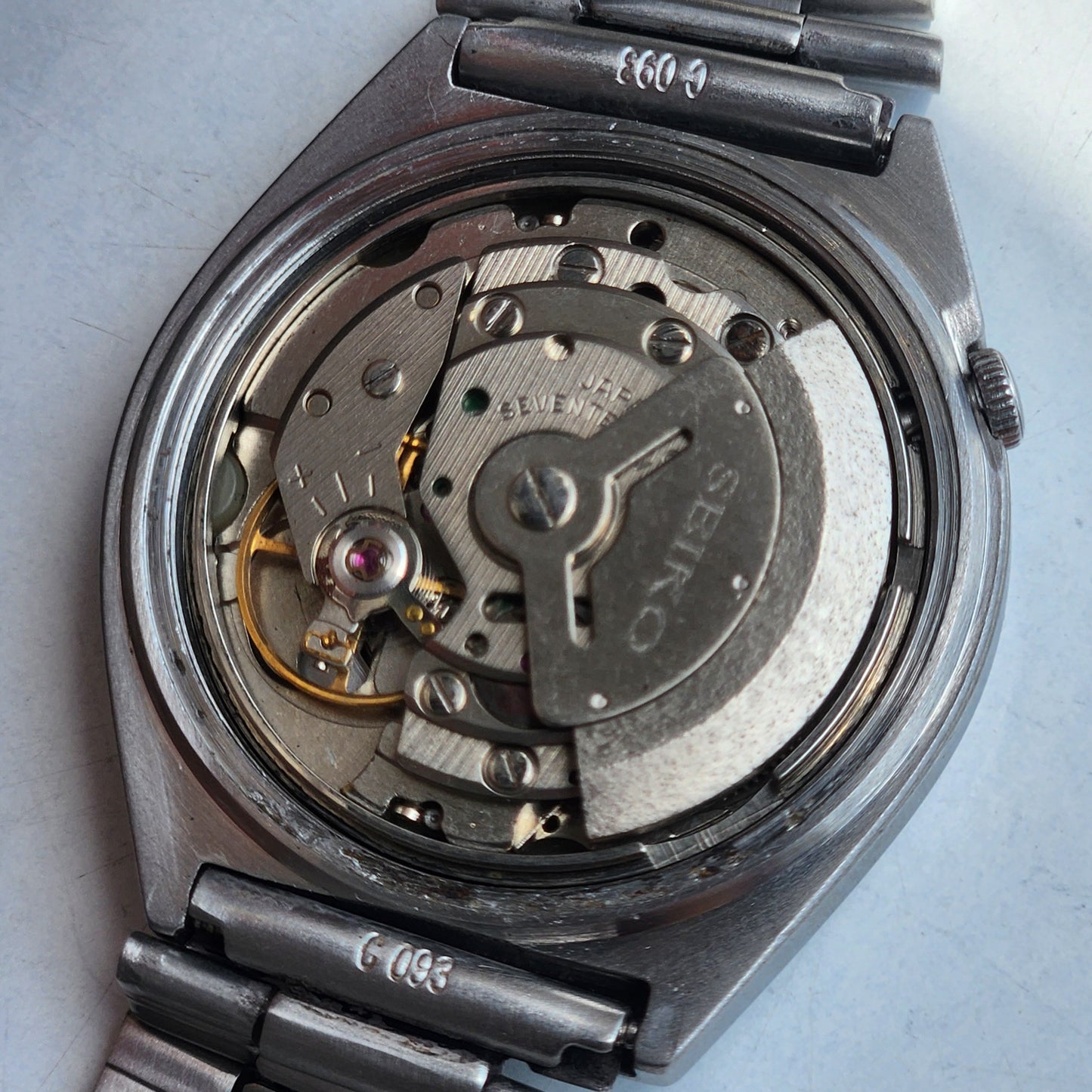 Vintage 1982 Original Seiko 5 Automatic 6309-8920 Grey Face 17 Jewels Day-Date Japanese Men's Wrist Watch ET88