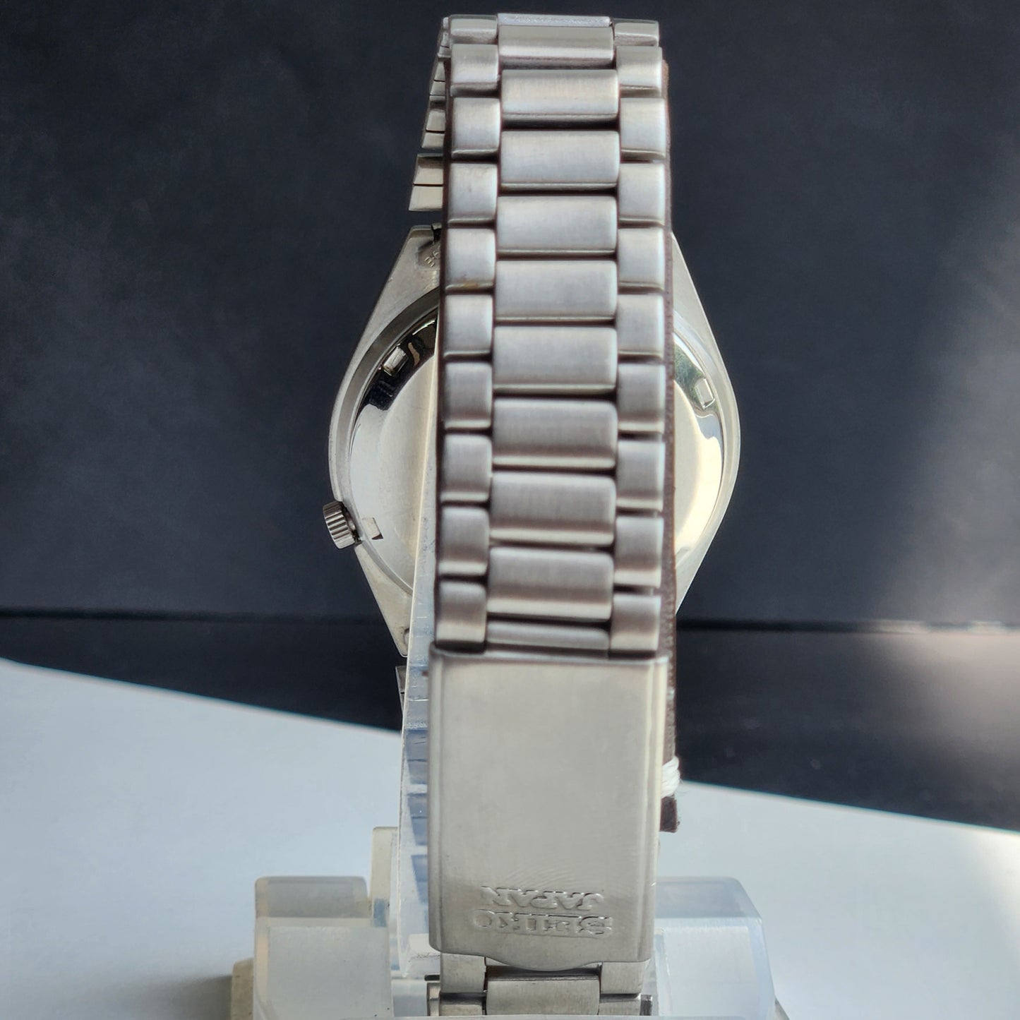 Vintage 1983 Original Seiko 5 Automatic 7009-876A Peach Face 17 Jewels Day-Date Japanese Men's Wrist Watch ET90