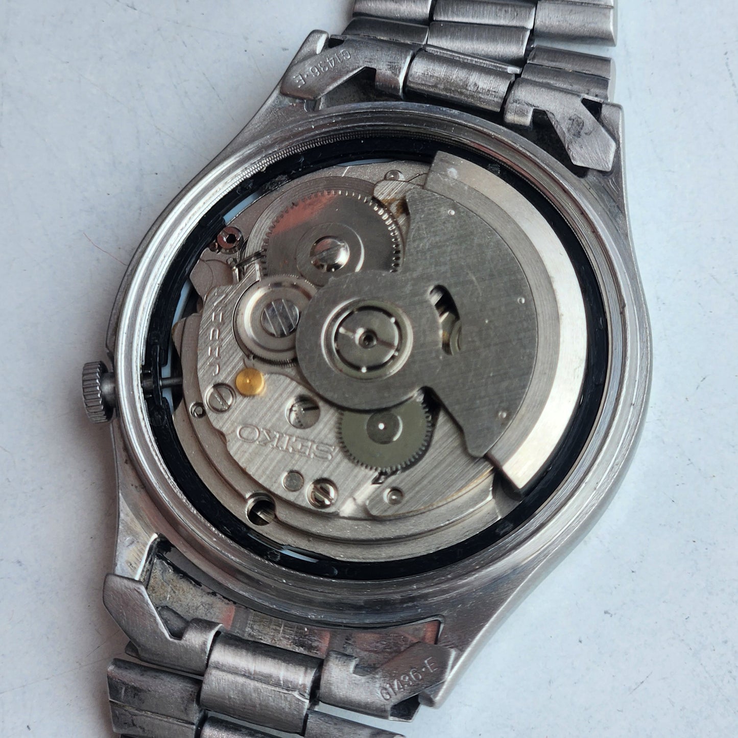Vintage 1976 Original Seiko 5 Automatic 7009-3101 Black Face 17 Jewels Day-Date Japanese Men's Wrist Watch ET94