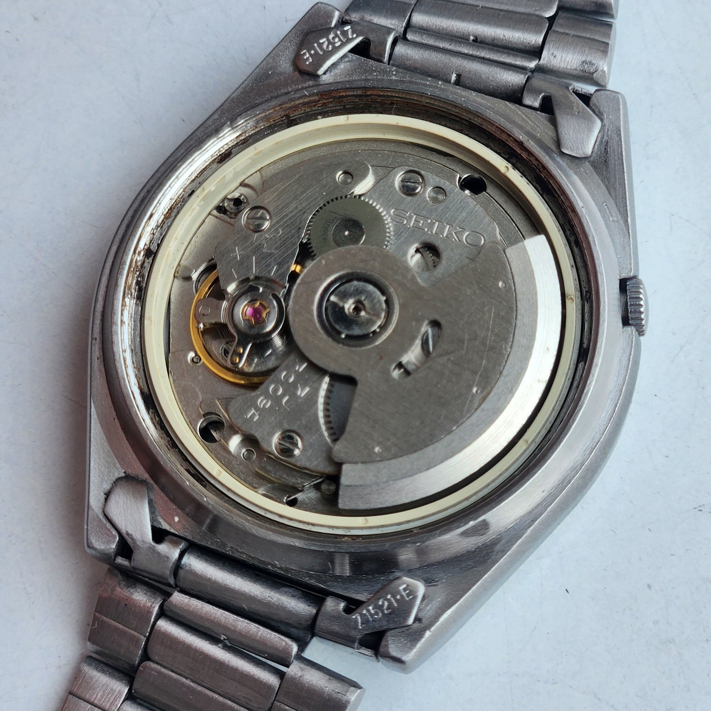 Vintage 1978 Original Seiko 5 Automatic 7009-8762 Black Face 17 Jewels Day-Date Japanese Men's Wrist Watch ET95