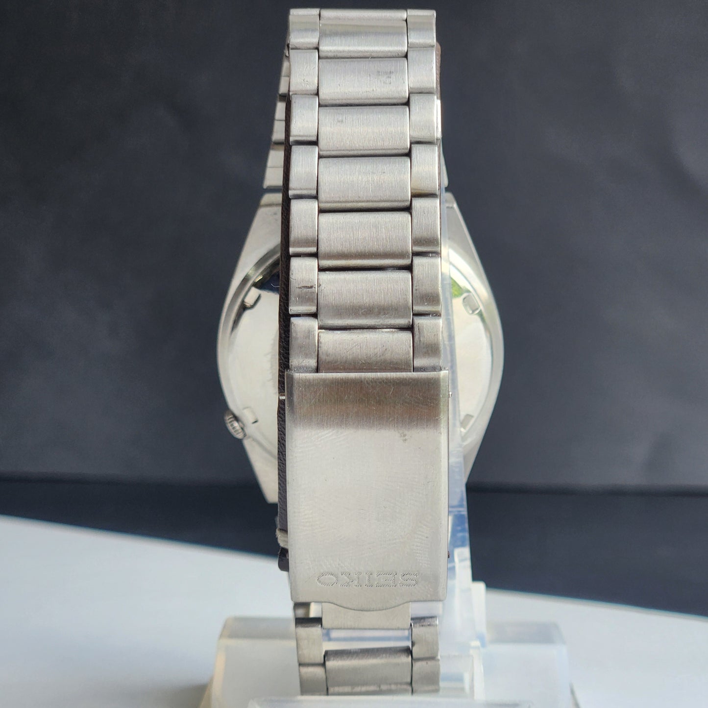Vintage 1977 Original Seiko 5 Automatic 6309-8360 Black Face 17 Jewels Day-Date Japanese Men's Wrist Watch ET100