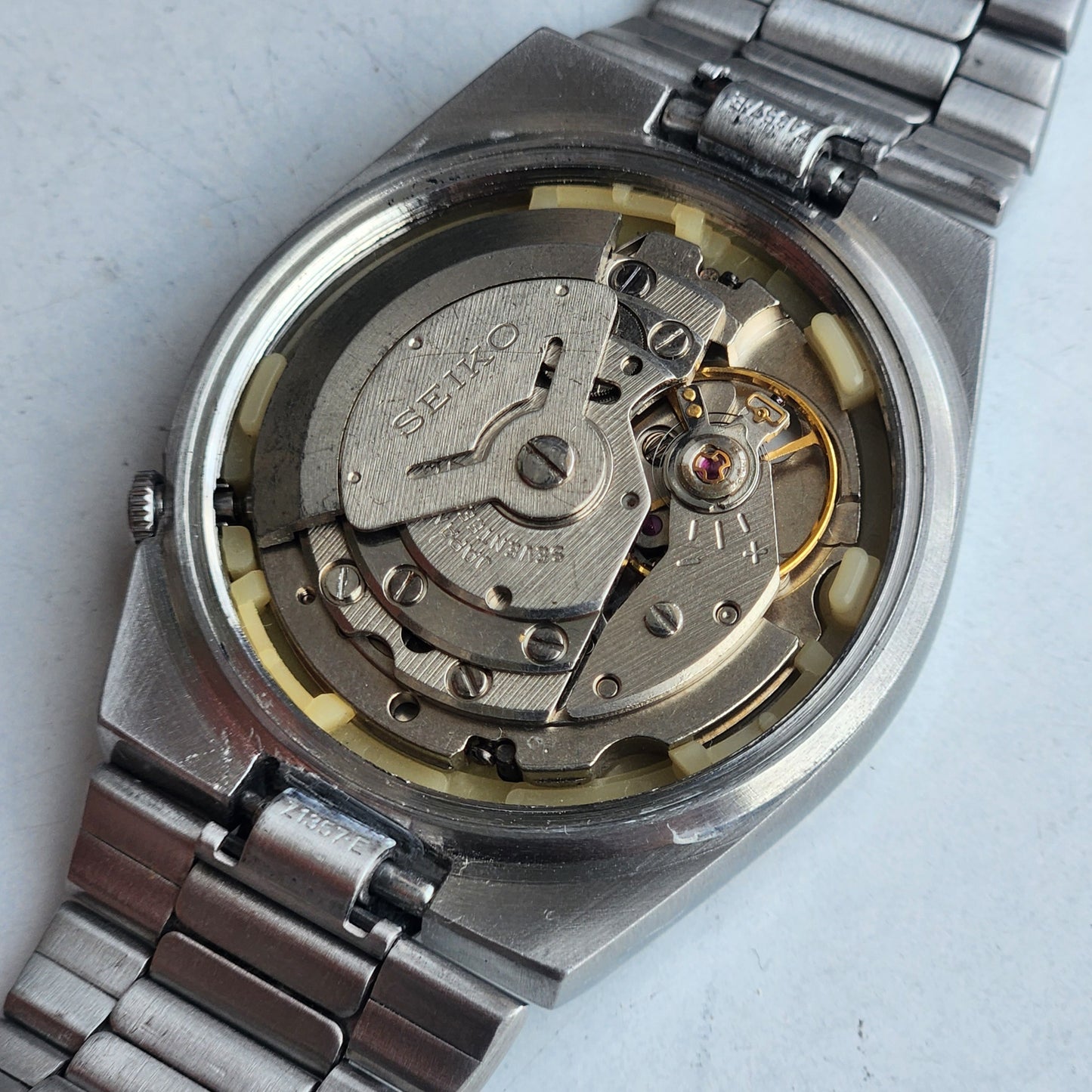 Vintage 1977 Original Seiko 5 Automatic 6309-8360 Black Face 17 Jewels Day-Date Japanese Men's Wrist Watch ET100